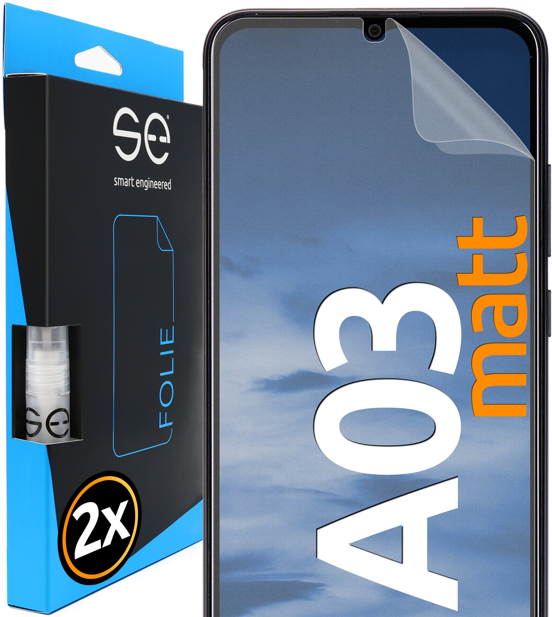 2x se® 3D Screen Protector for the Samsung Galaxy A03 (Transparent, Matte or Privacy)