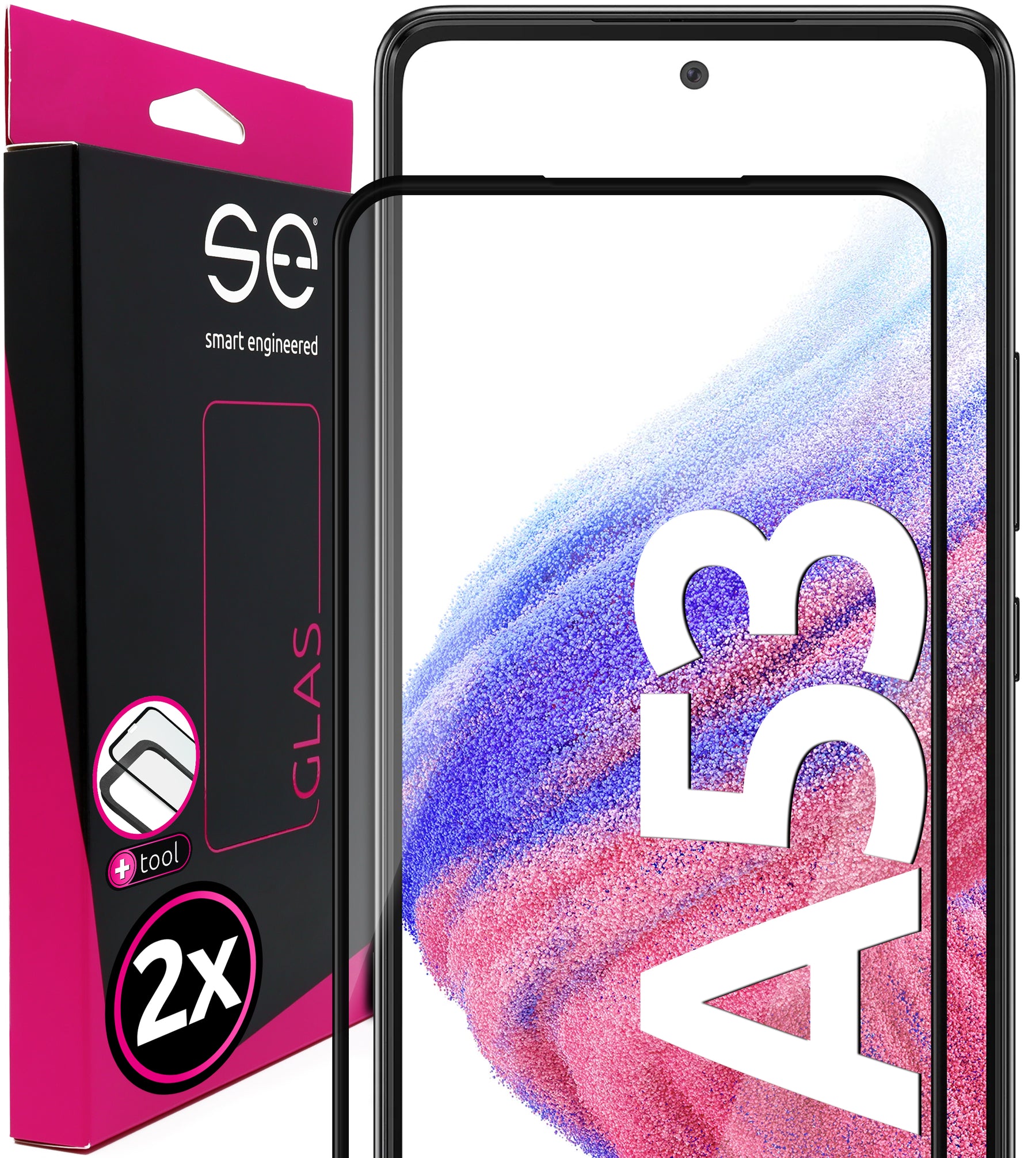 2x se® 3D tempered glass Samsung Galaxy A53 5G
