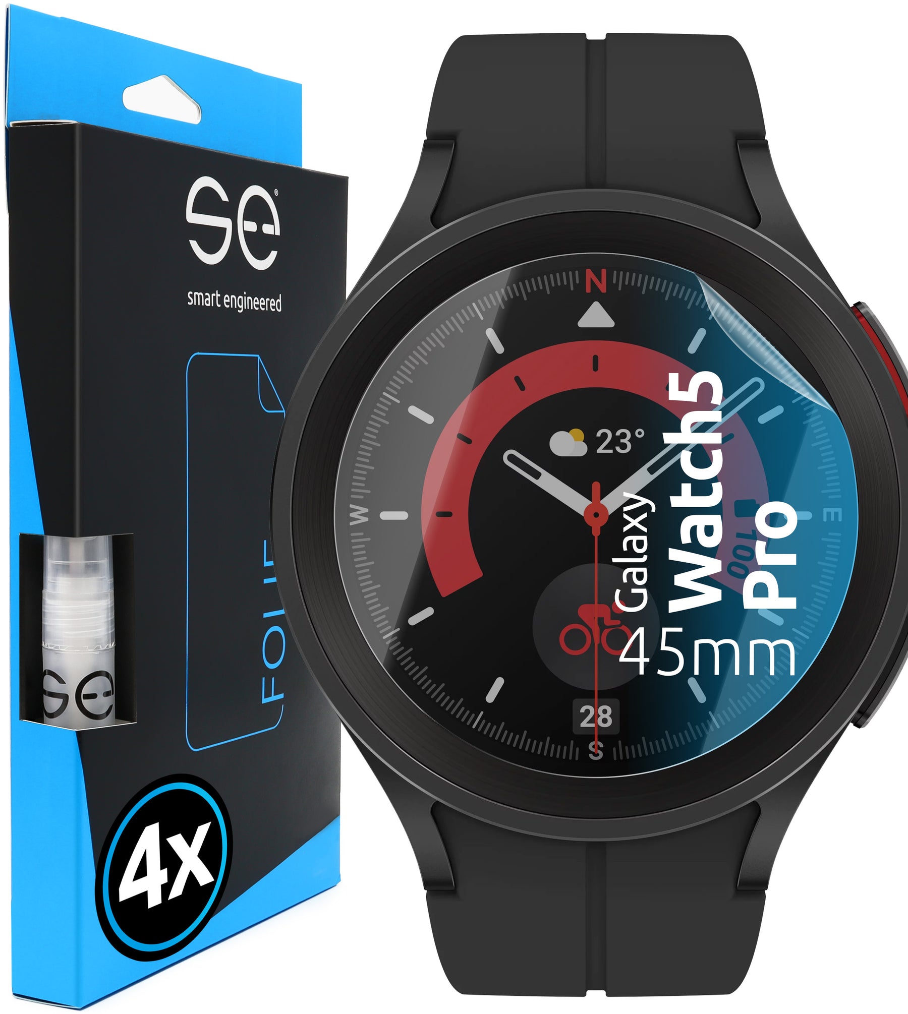 4x se® 3D Screen Protector for Samsung Galaxy Watch 5 Series (Transparent or Matte)