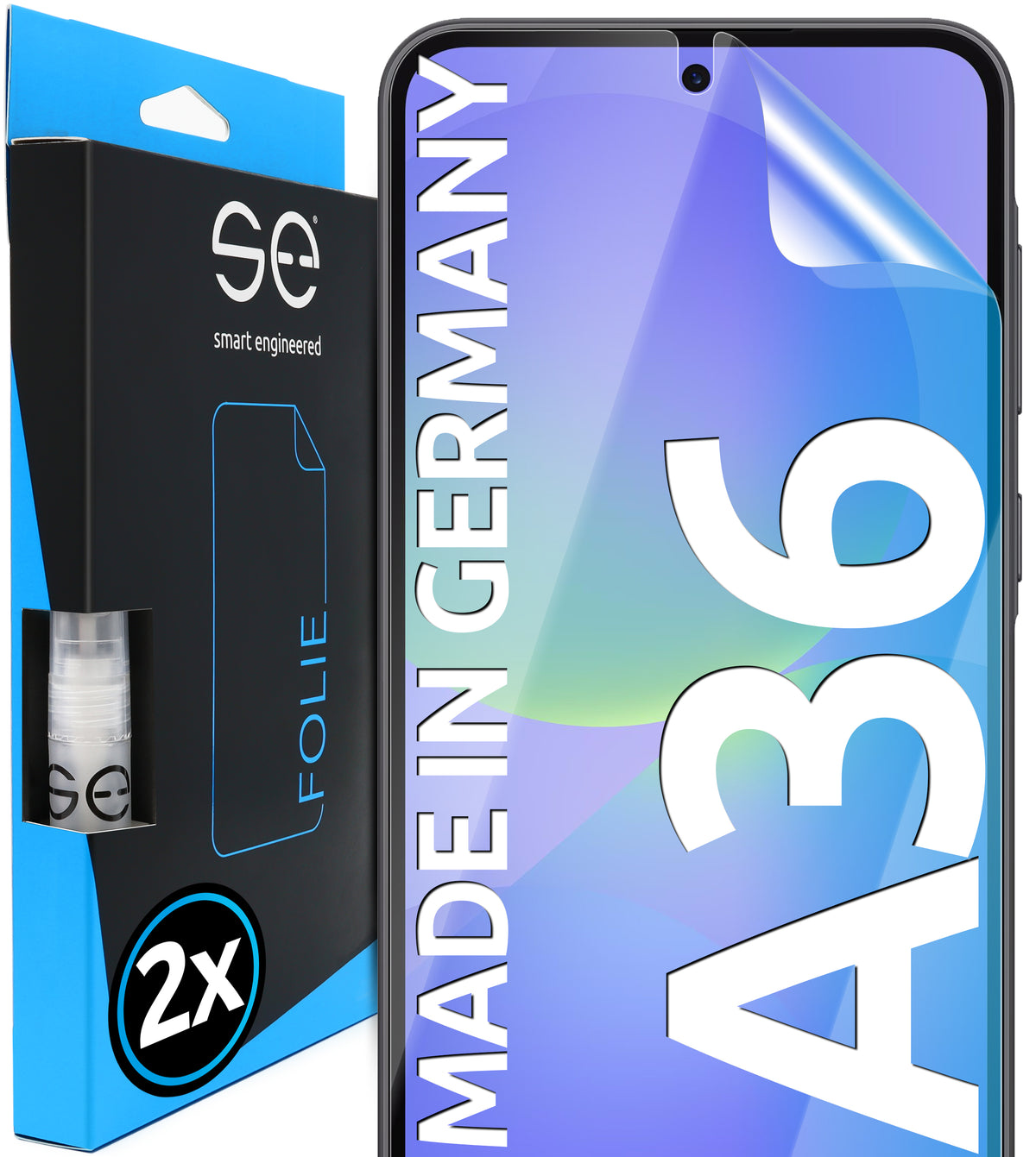 2x se® 3D Schutzfolie für das Samsung Galaxy A36 (Transparent oder Matt)