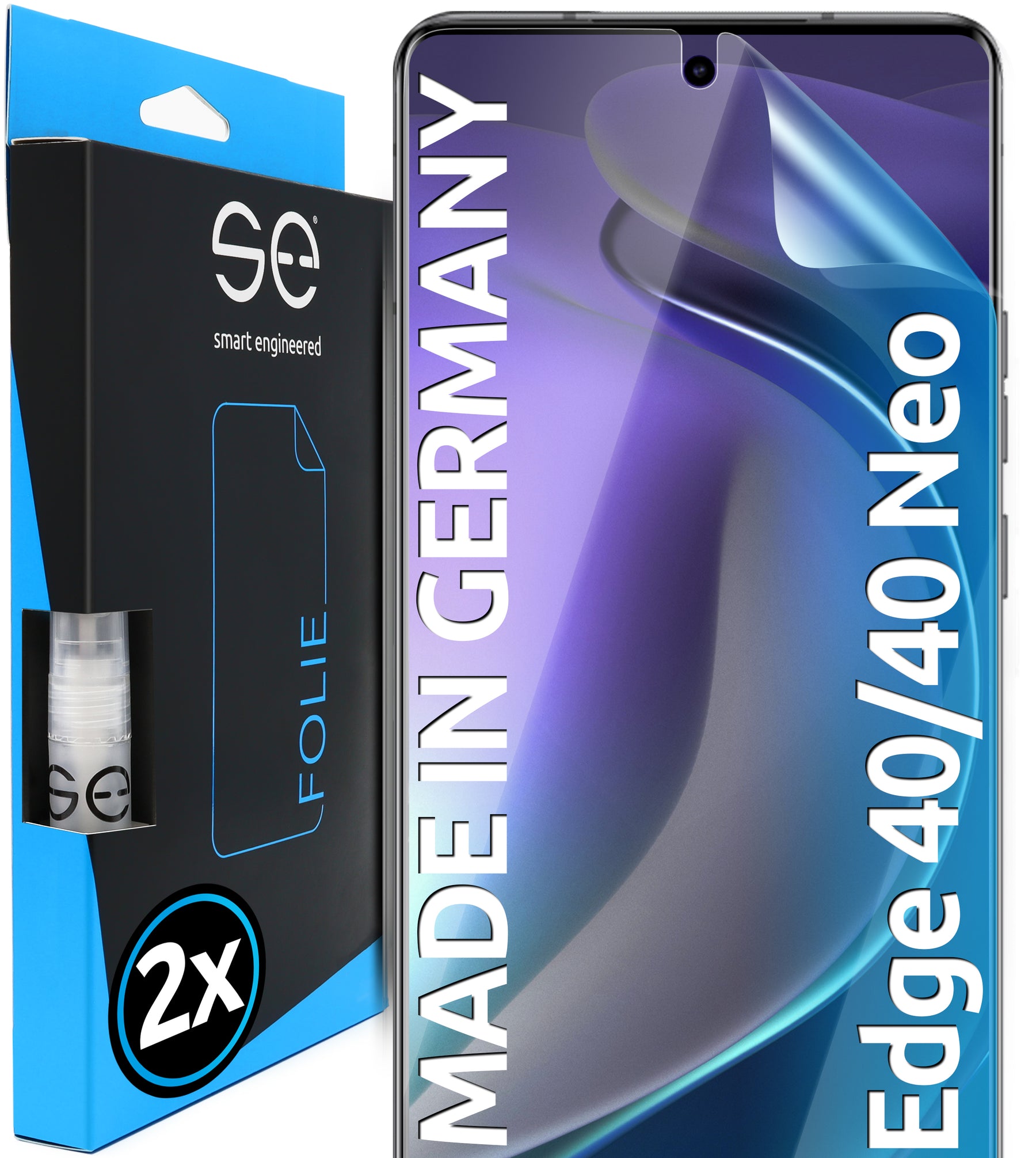 2x se® 3D Screen Protector for Motorola Edge 40 Series (Transparent or Matte)