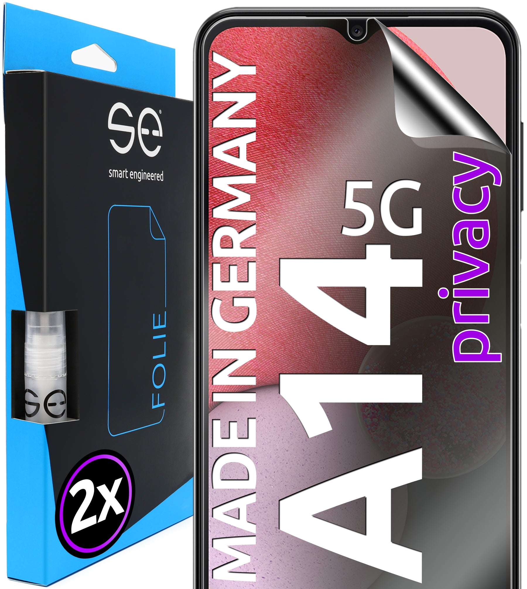 2x se® 3D Screen Protector for Samsung Galaxy A14 5G (Transparent, Matte or Privacy)