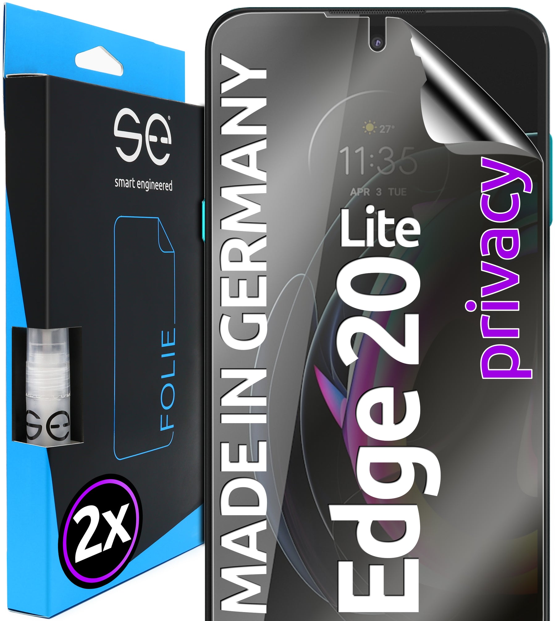 2x se® 3D Screen Protector for the Motorola Edge 20 Series (Transparent, Matte or Privacy)