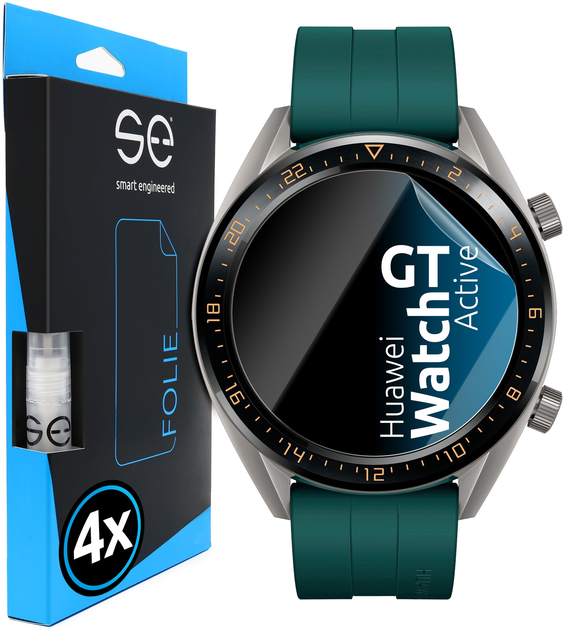 4x se® 3D Screen Protector for Huawei Watch GT Active (46mm) (Transparent or Matte)