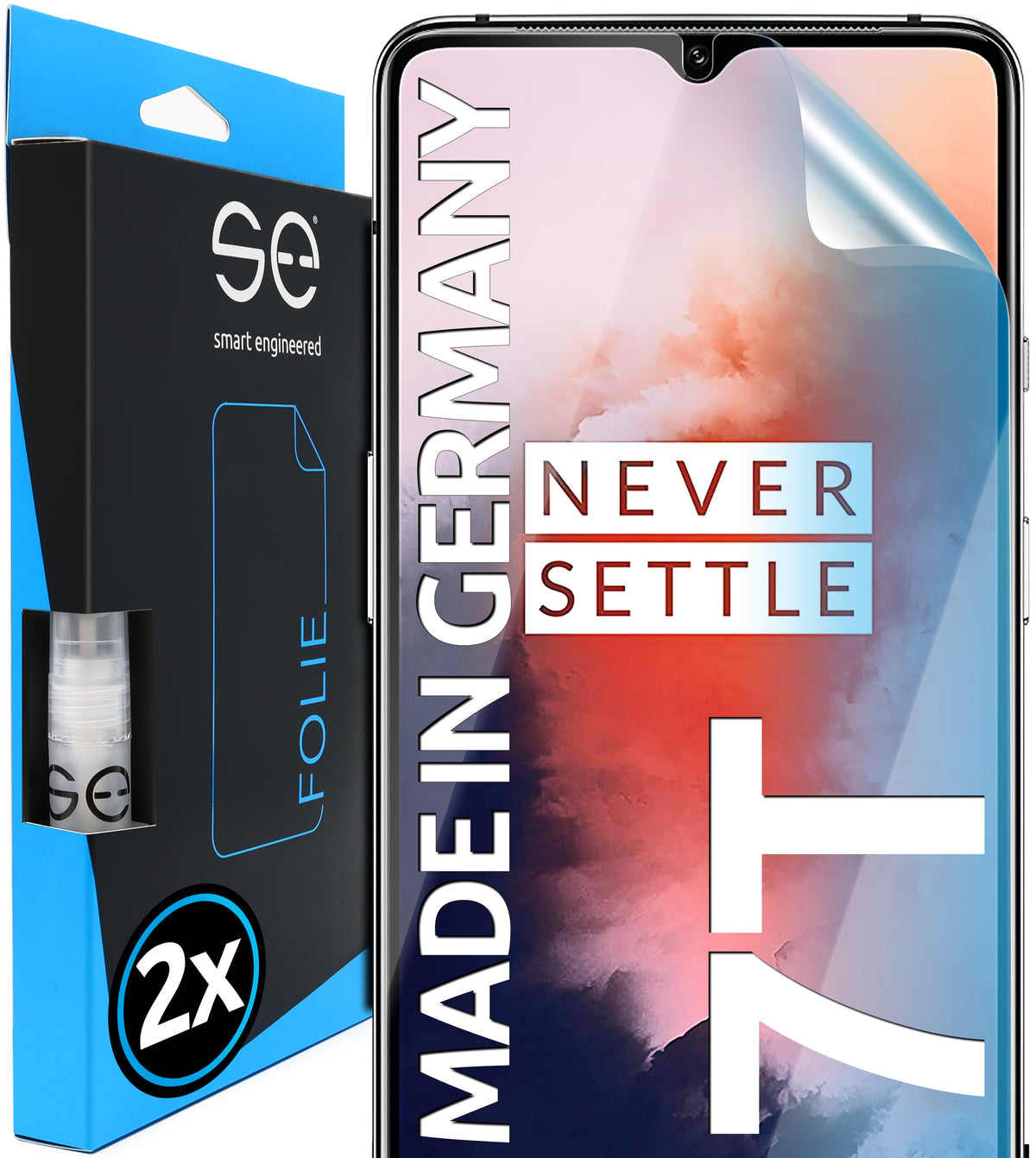 2x se® 3D Screen Protector for OnePlus 7T (Transparent or Matte)