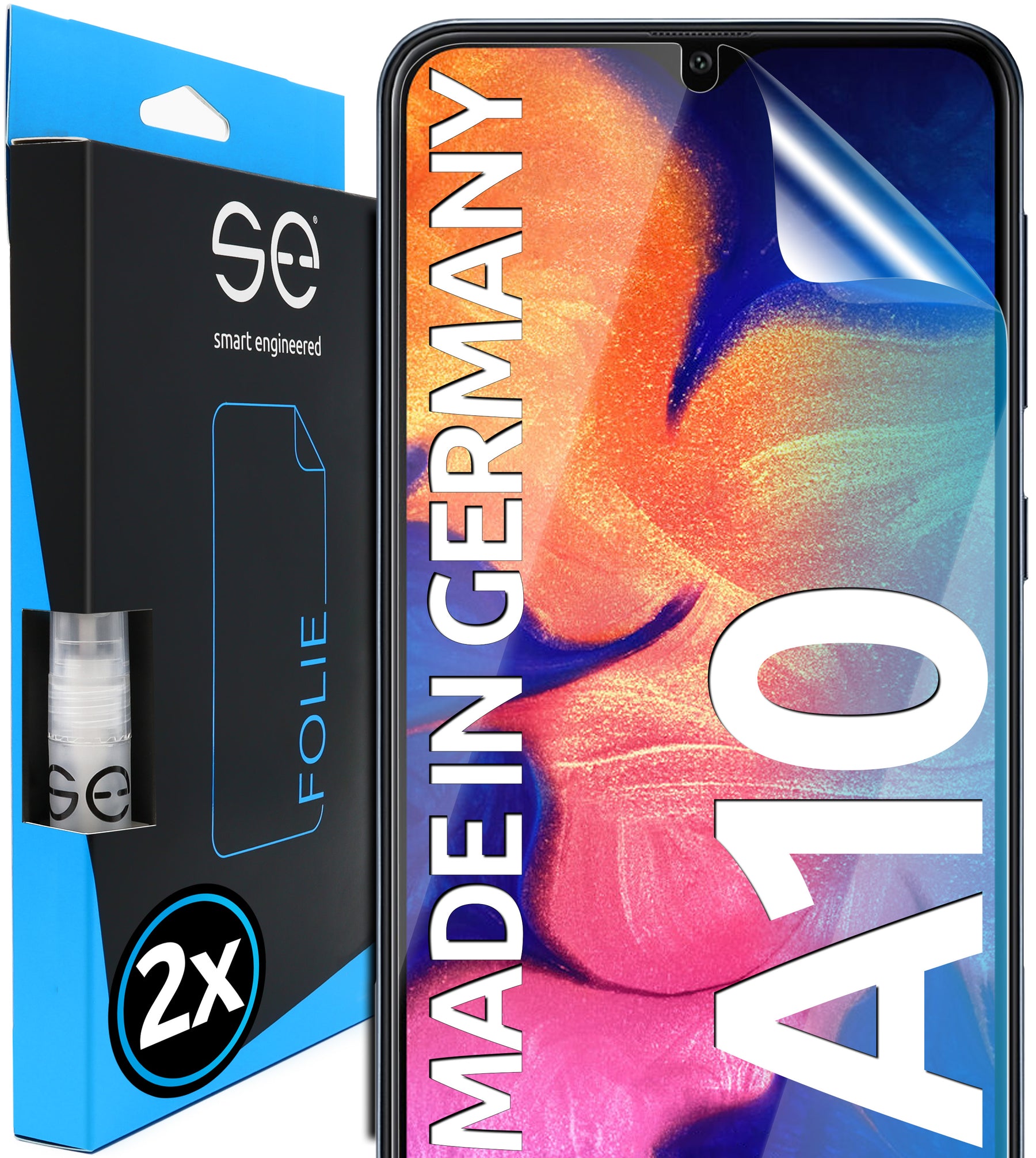 2x se® 3D Screen Protector for the Samsung Galaxy A10 (Transparent, Matte or Privacy)