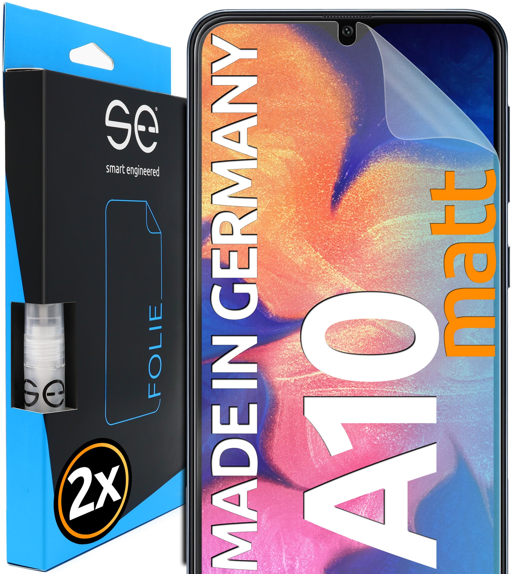 2x se® 3D Screen Protector for the Samsung Galaxy A10 (Transparent, Matte or Privacy)