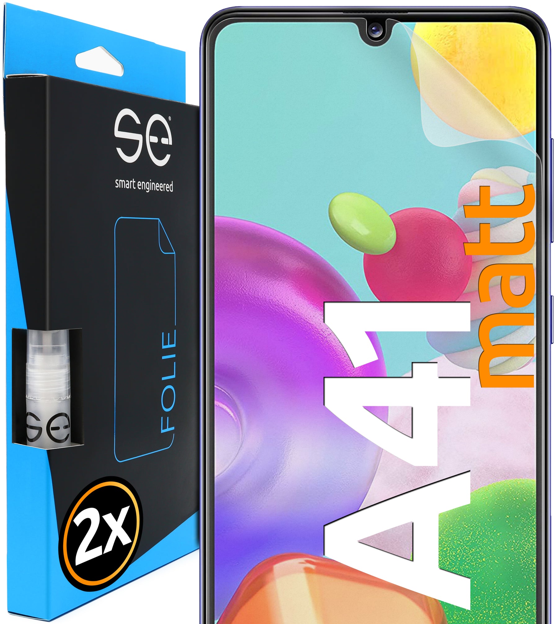 2x se® 3D Screen Protector for the Samsung Galaxy A41 (Transparent, Matte or Privacy)