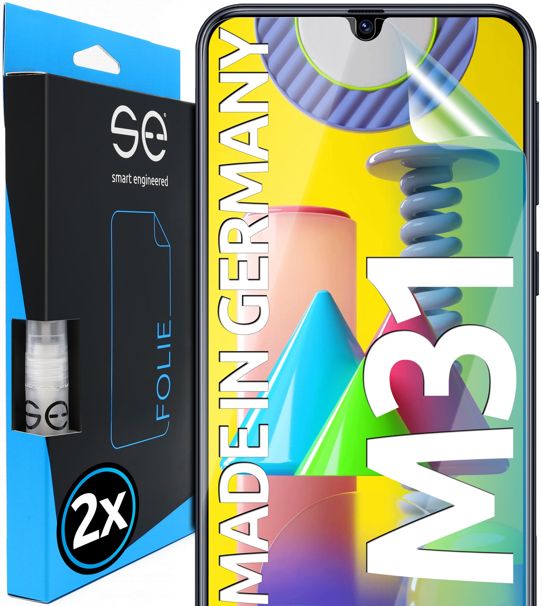 2x se® 3D Screen Protector for the Samsung Galaxy M31 (Transparent, Matte or Privacy)