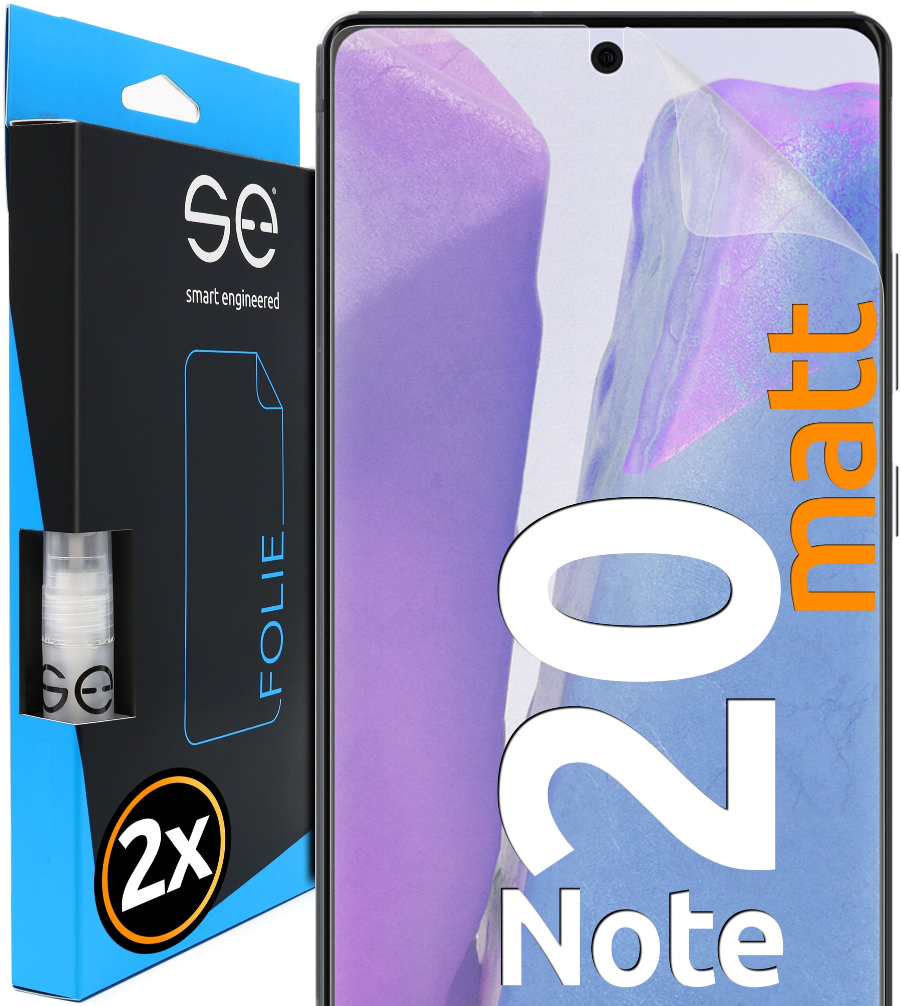 2x se® 3D Schutzfolie für die Samsung Galaxy Note 20 Serie (Transparent, Matt oder Privacy)