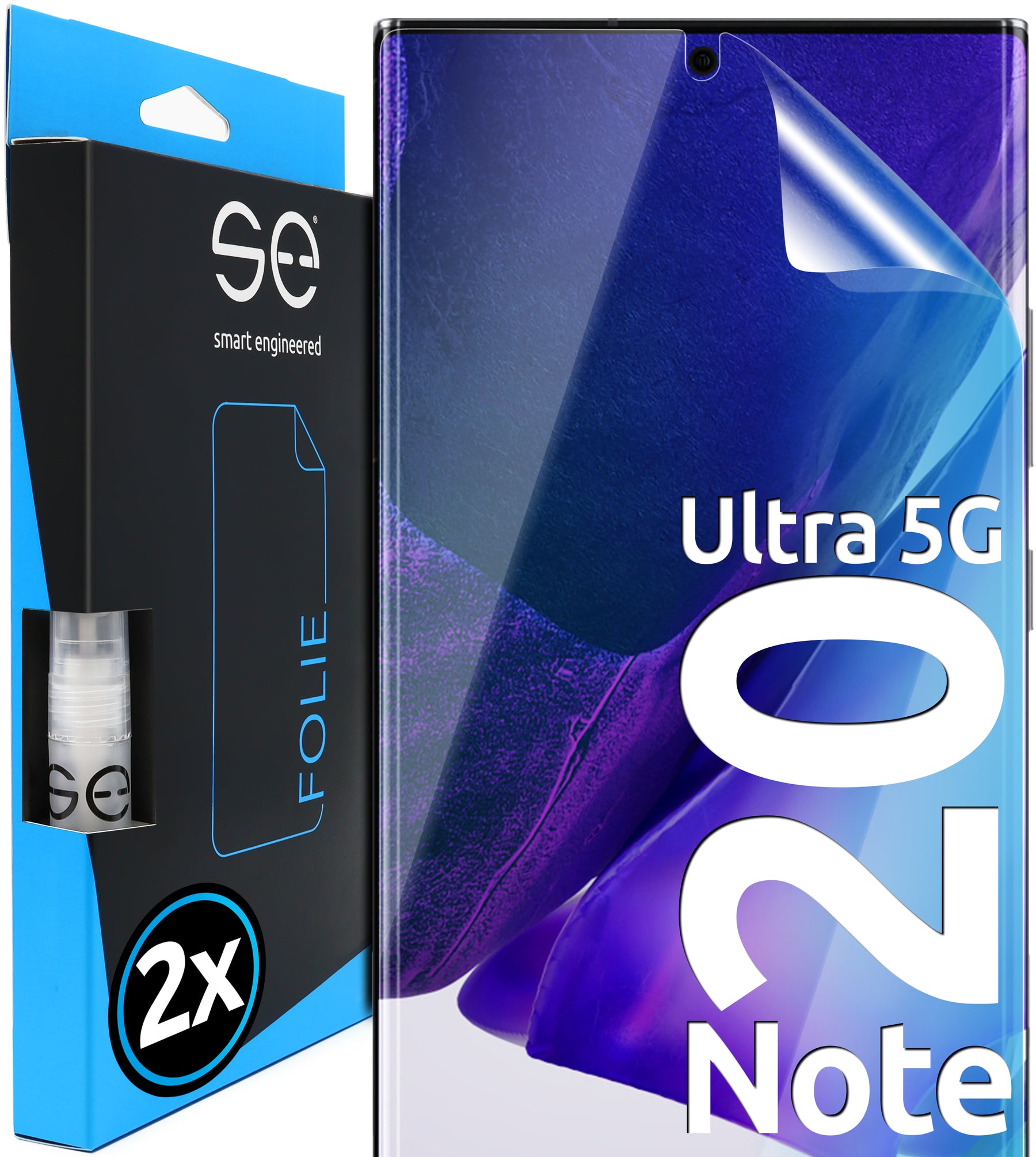 2x se® 3D Schutzfolie für die Samsung Galaxy Note 20 Serie (Transparent, Matt oder Privacy)