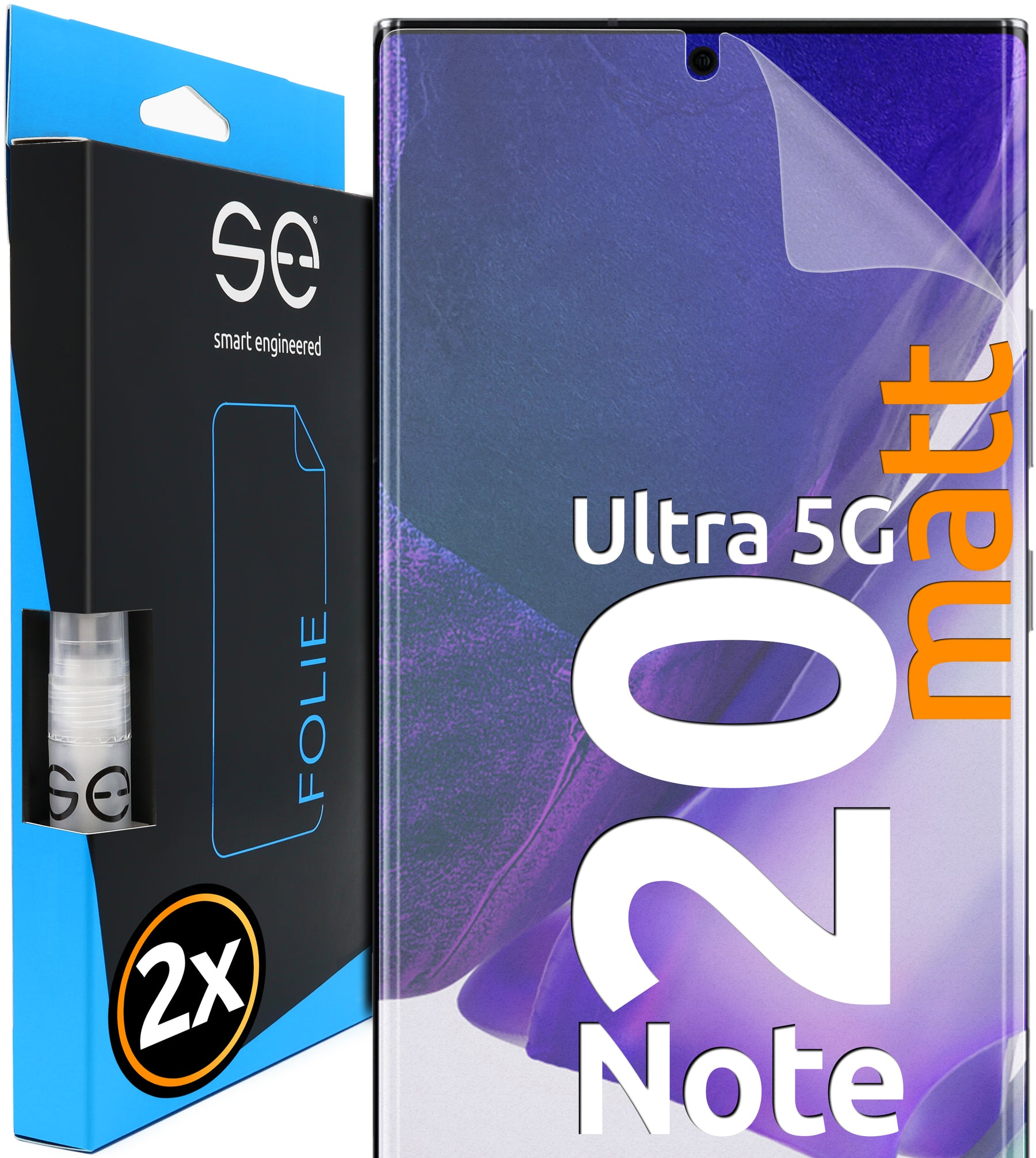 2x se® 3D Schutzfolie für die Samsung Galaxy Note 20 Serie (Transparent, Matt oder Privacy)