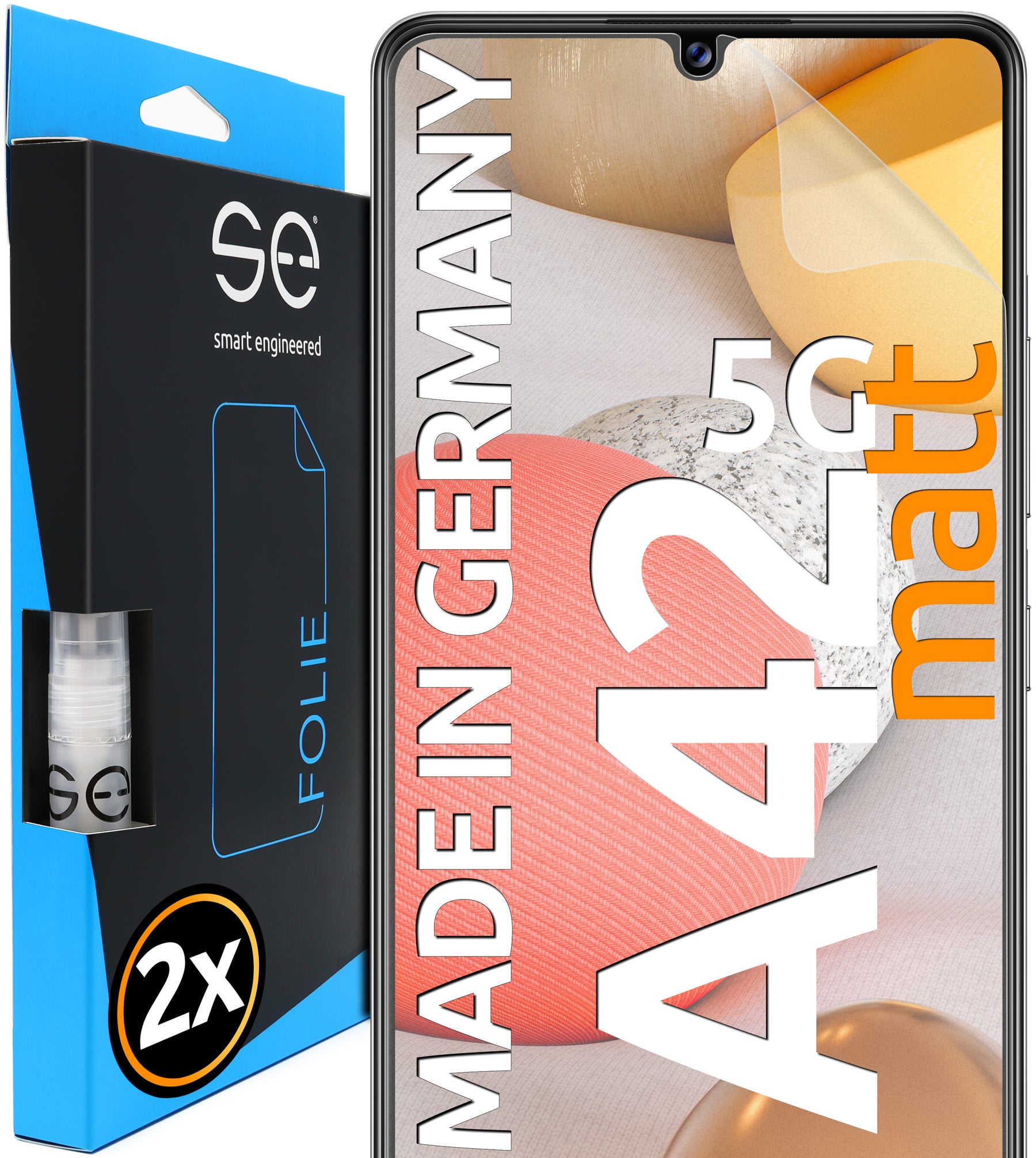 2x se® 3D Screen Protector for the Samsung Galaxy A42 5G (Transparent or Matte)