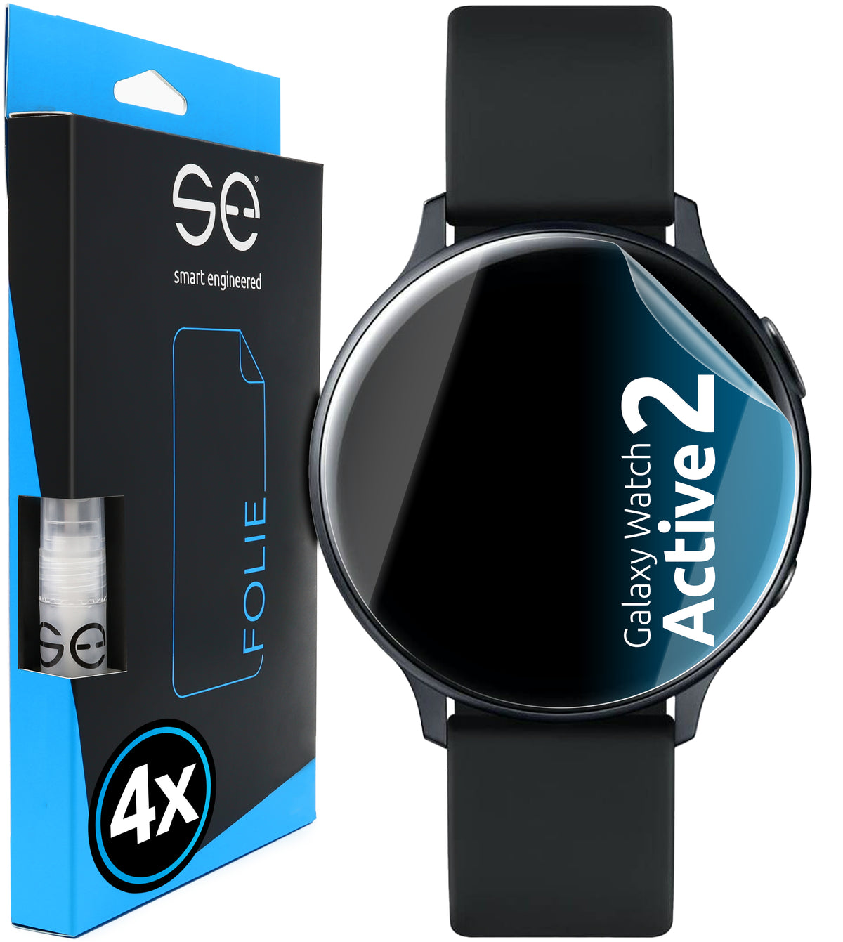 4x se® 3D Screen Protector for the Samsung Galaxy Watch Active 2 (44mm) (Transparent or Matte)