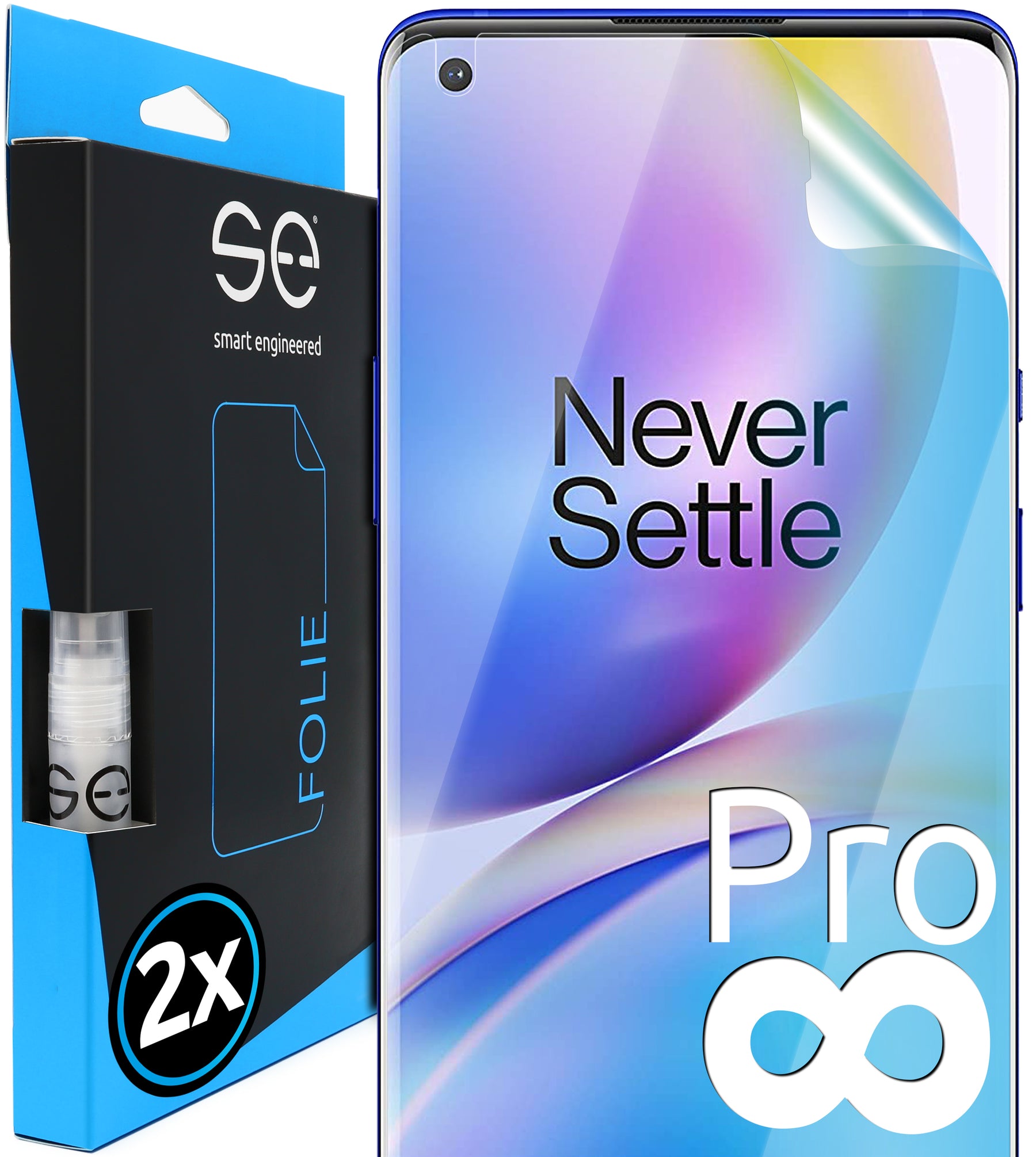 2x se® 3D Screen Protector for the OnePlus 8 Pro (Transparent or Matte)