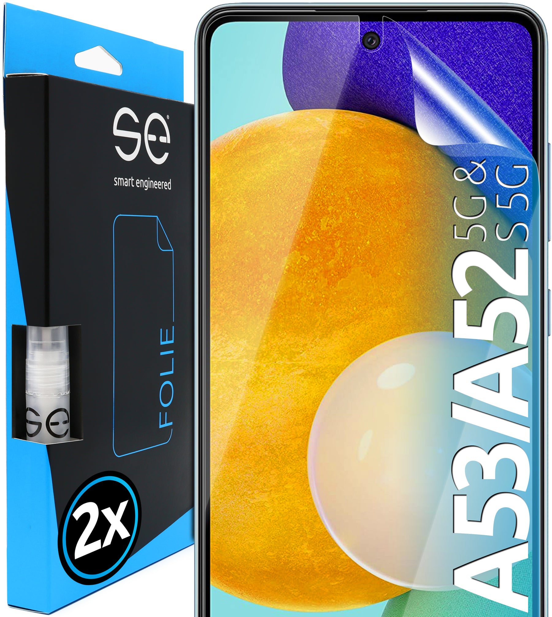 2x se® 3D Screen Protector for Samsung Galaxy A52 5G / A53 5G (Transparent or Matte)