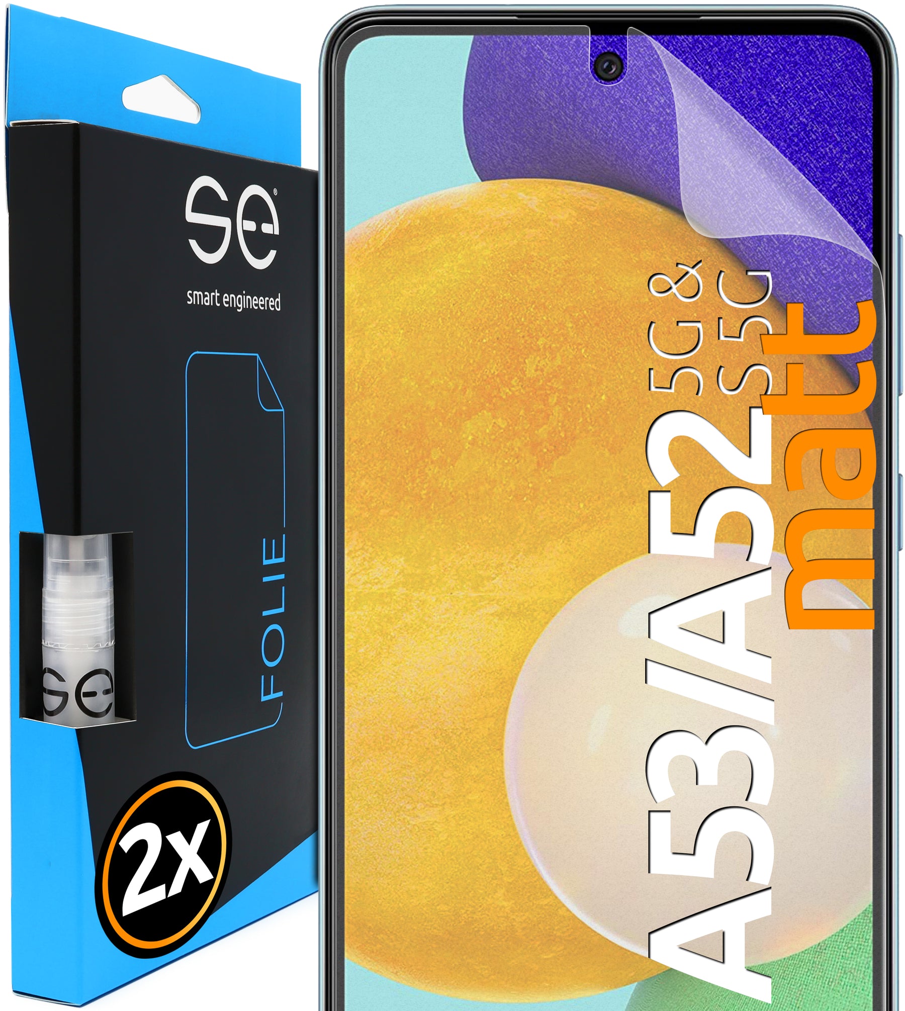 2x se® 3D Screen Protector for Samsung Galaxy A52 5G / A53 5G (Transparent or Matte)