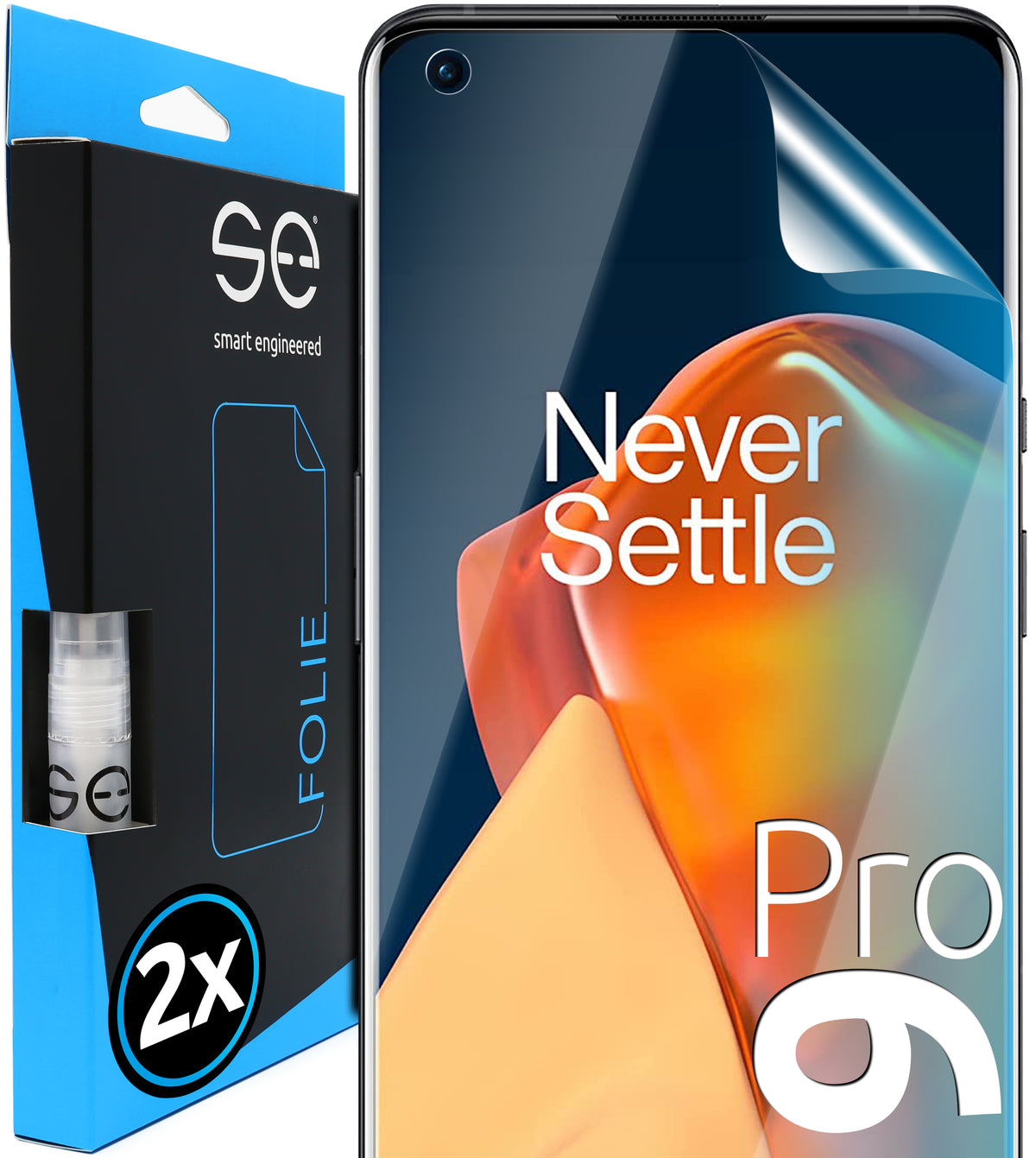 2x se® 3D Screen Protector for the OnePlus 9 Pro (Transparent or Matte)