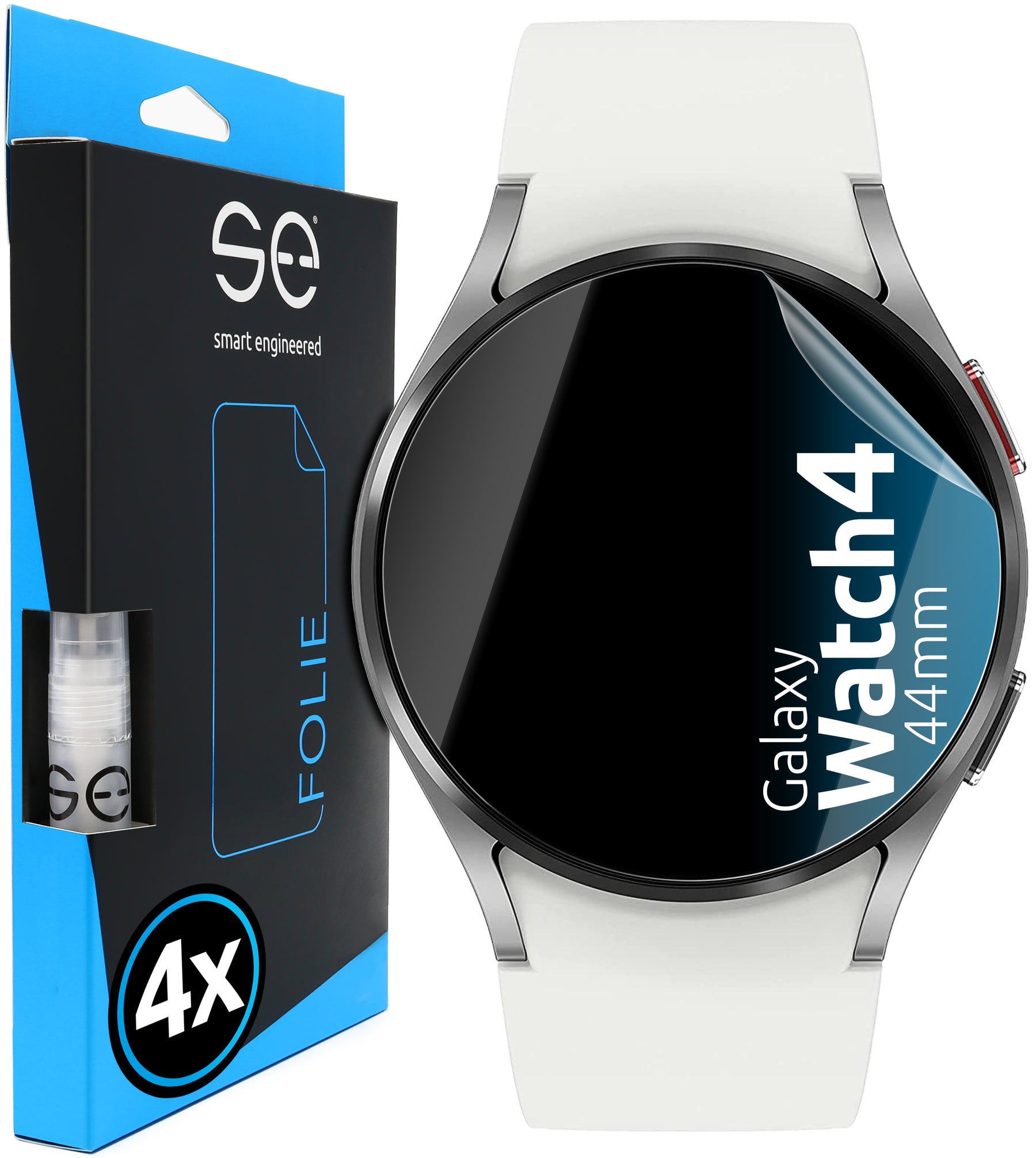 4x se® 3D Screen Protector for the Samsung Galaxy Watch 4 (Transparent or Matte)