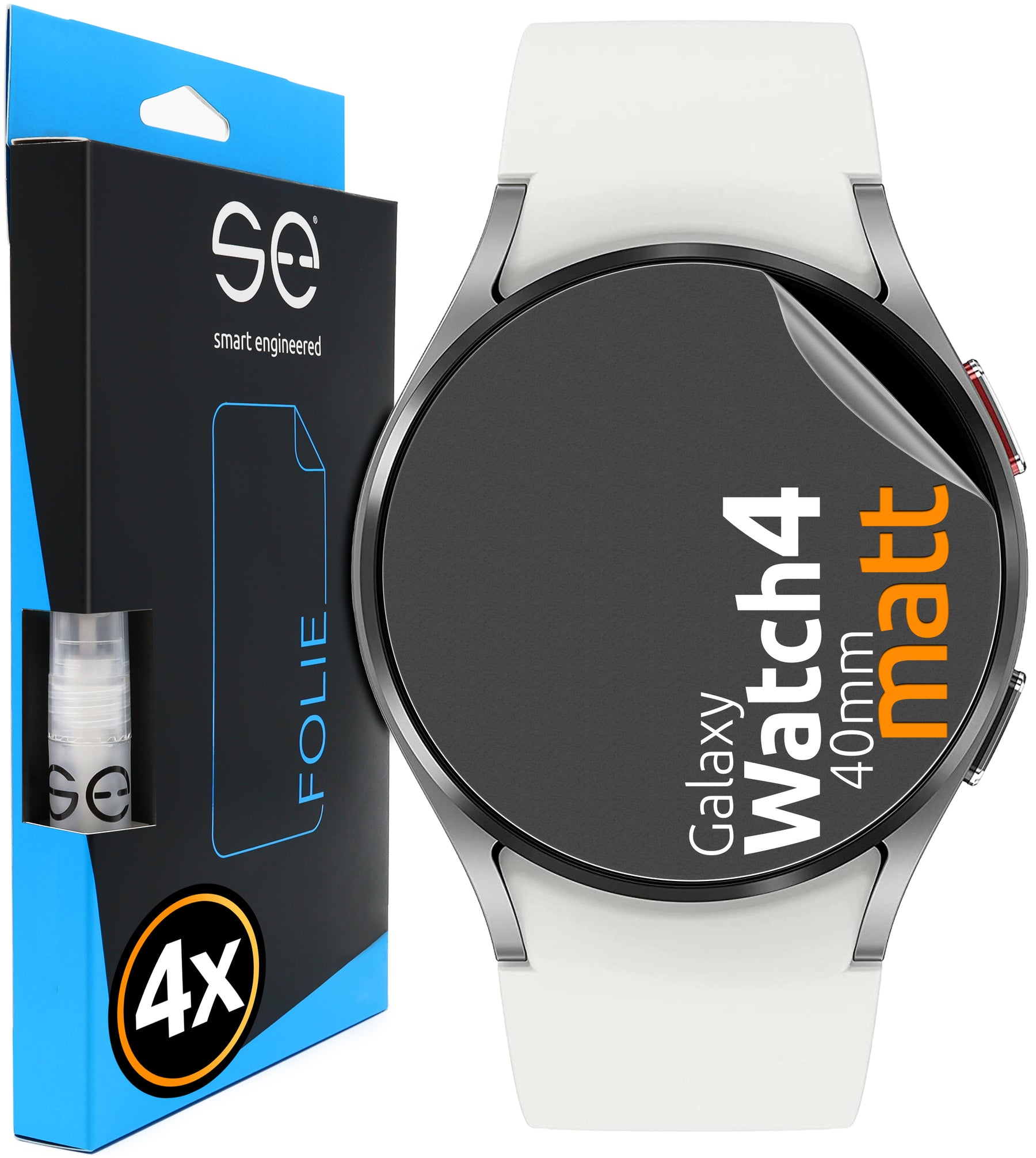 4x se® 3D Screen Protector for the Samsung Galaxy Watch 4 (Transparent or Matte)