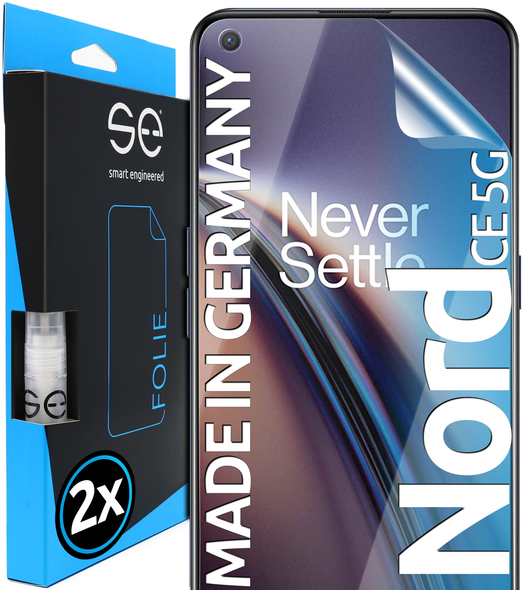 2x se® 3D Screen Protector for the OnePlus Nord CE 5G (Transparent or Matte)