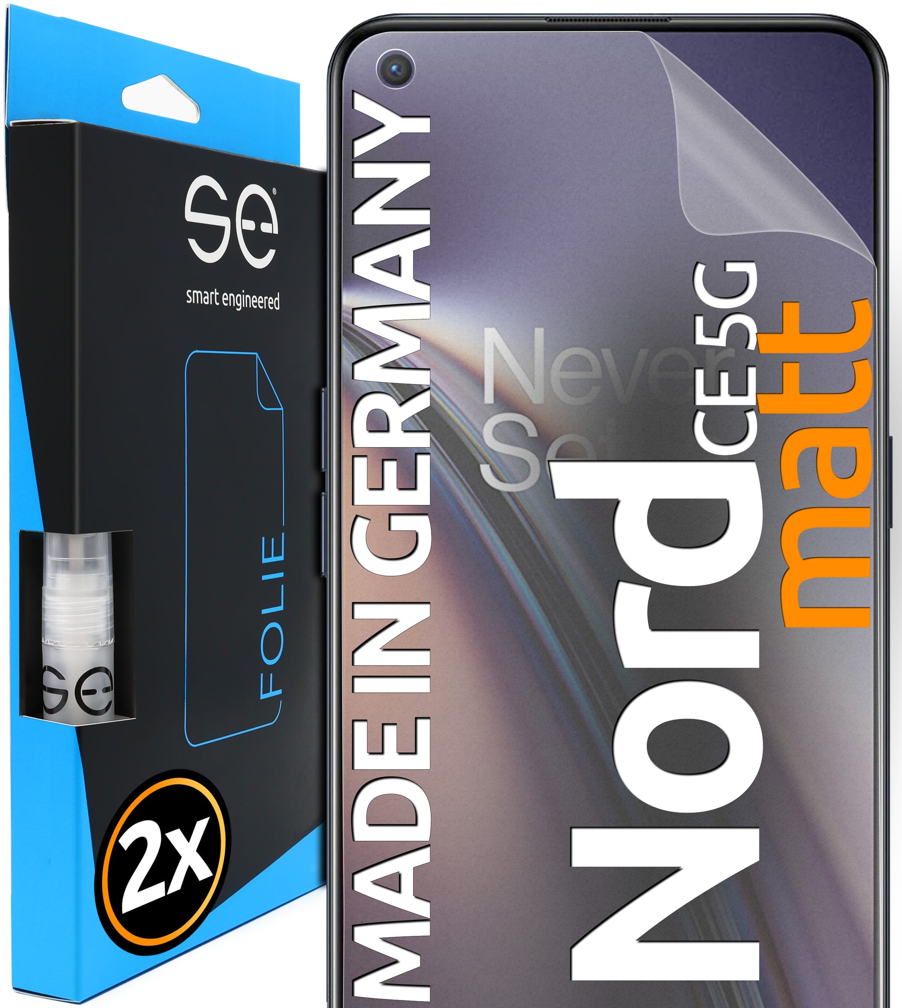 2x se® 3D Screen Protector for the OnePlus Nord CE 5G (Transparent or Matte)