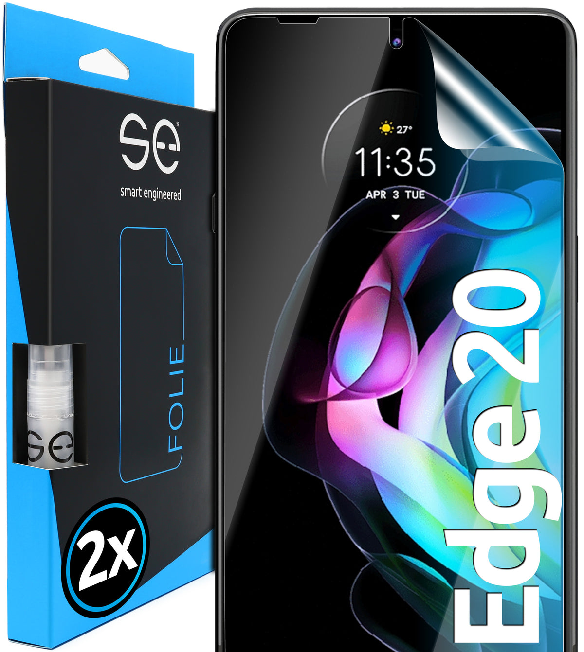 2x se® 3D Screen Protector for the Motorola Edge 20 Series (Transparent, Matte or Privacy)
