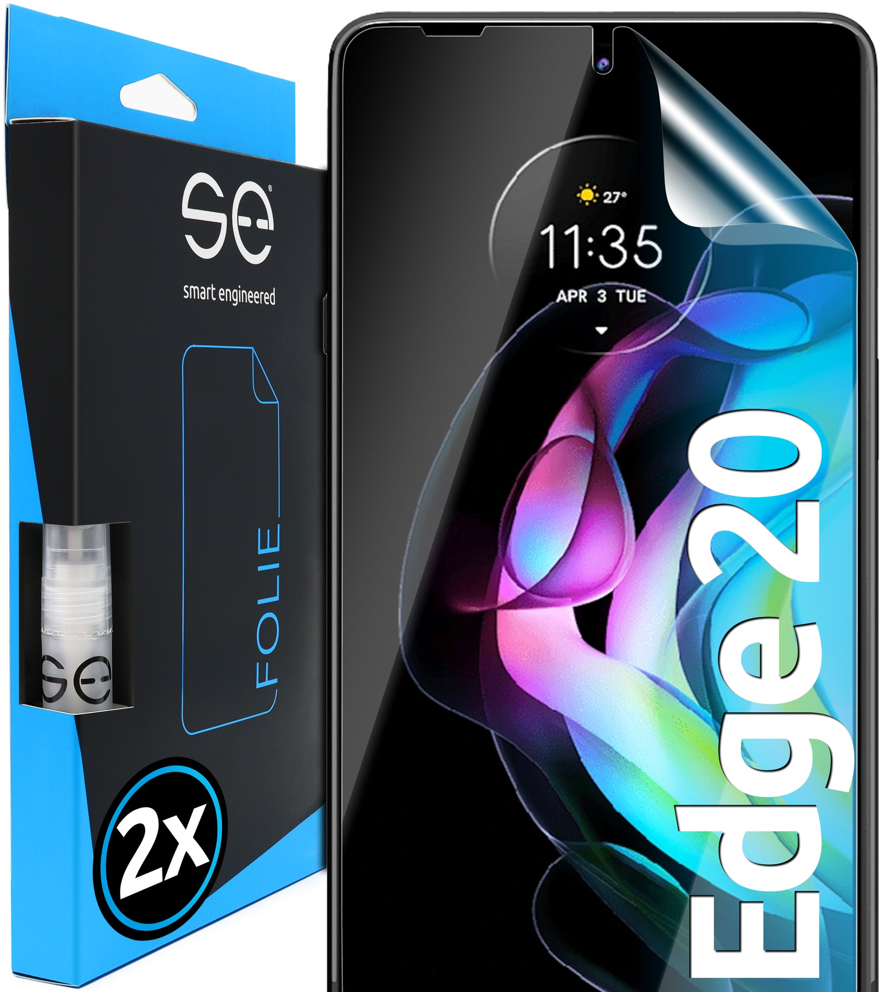 2x se® 3D Screen Protector for the Motorola Edge 20 Series (Transparent, Matte or Privacy)