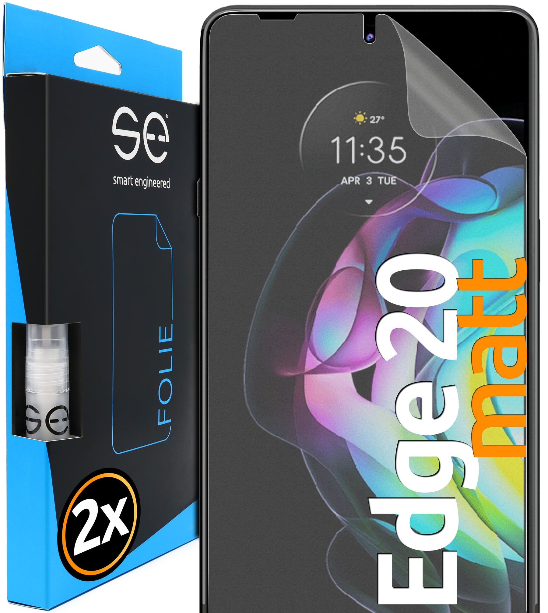2x se® 3D Screen Protector for the Motorola Edge 20 Series (Transparent, Matte or Privacy)