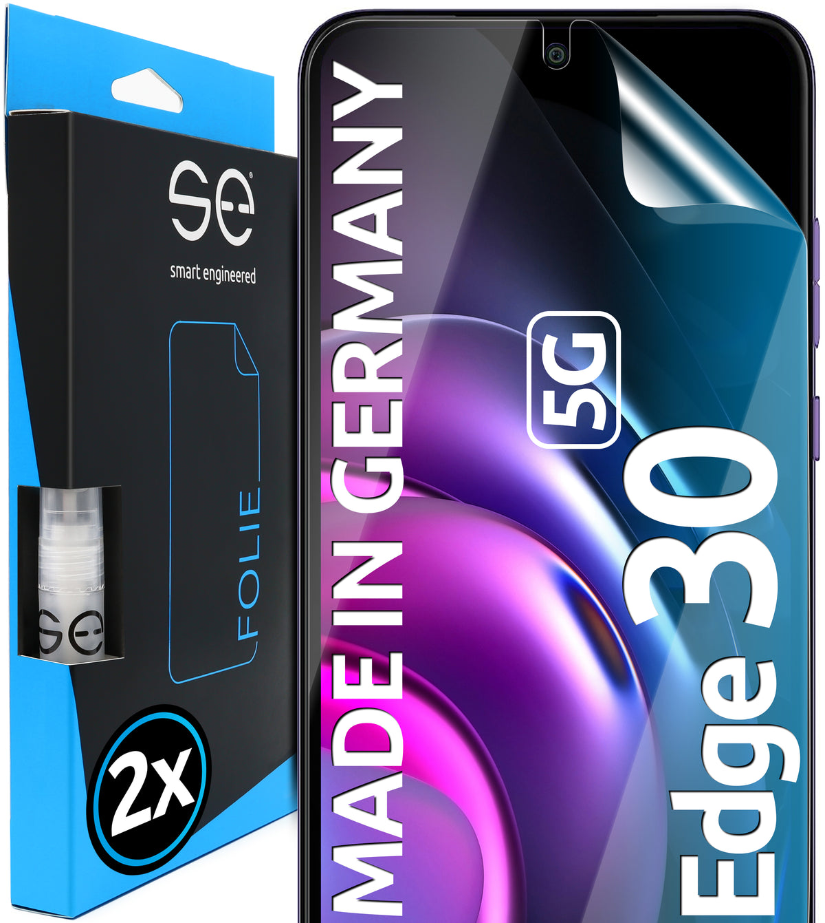 2x se® Screen Protector for the Motorola Edge 30 Series (Transparent, Matte or Privacy)