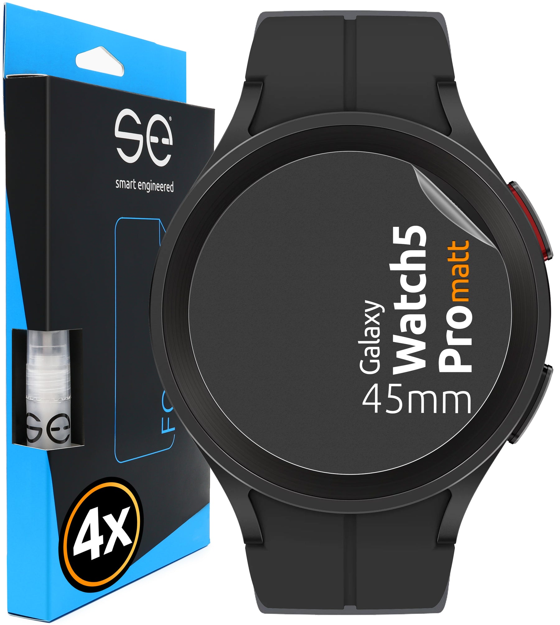 4x se® 3D Screen Protector for Samsung Galaxy Watch 5 Series (Transparent or Matte)