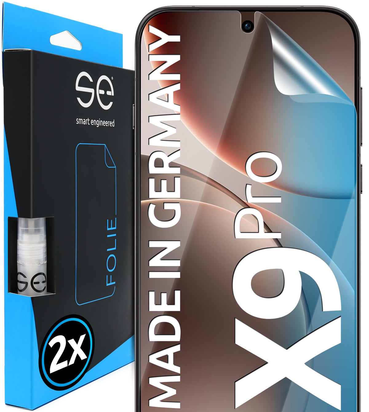 2x 3D Schutzfolie für das Oppo Find X9 Pro (Transparent, Matt oder Privacy)