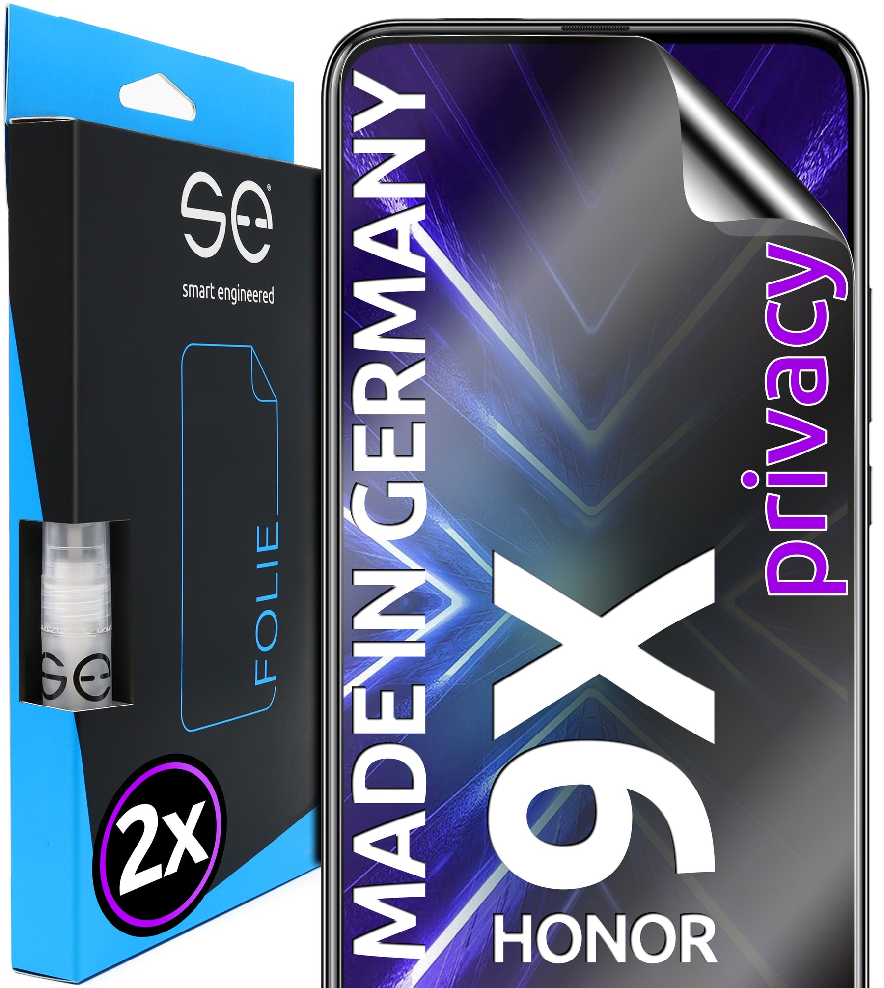 2x se® 3D Screen Protector for the Honor 9X (Transparent, Matte or Privacy)