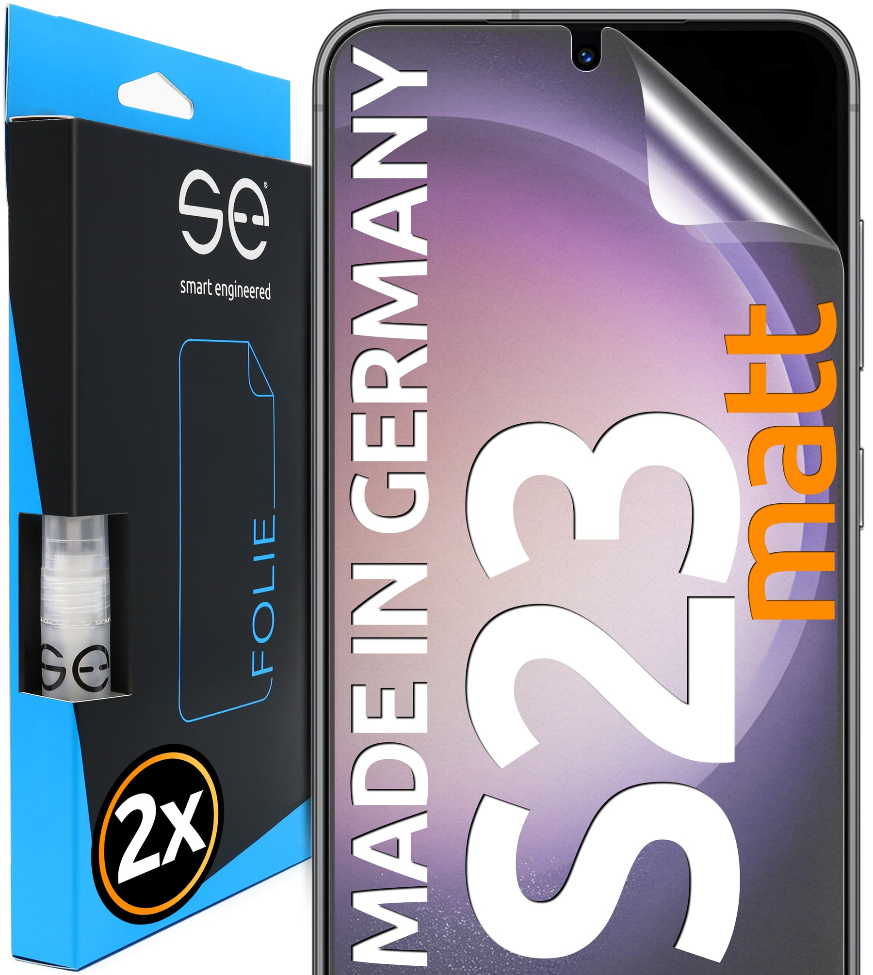 2x 3D protective film for the Samsung Galaxy S23 series (transparent, matte or privacy)
