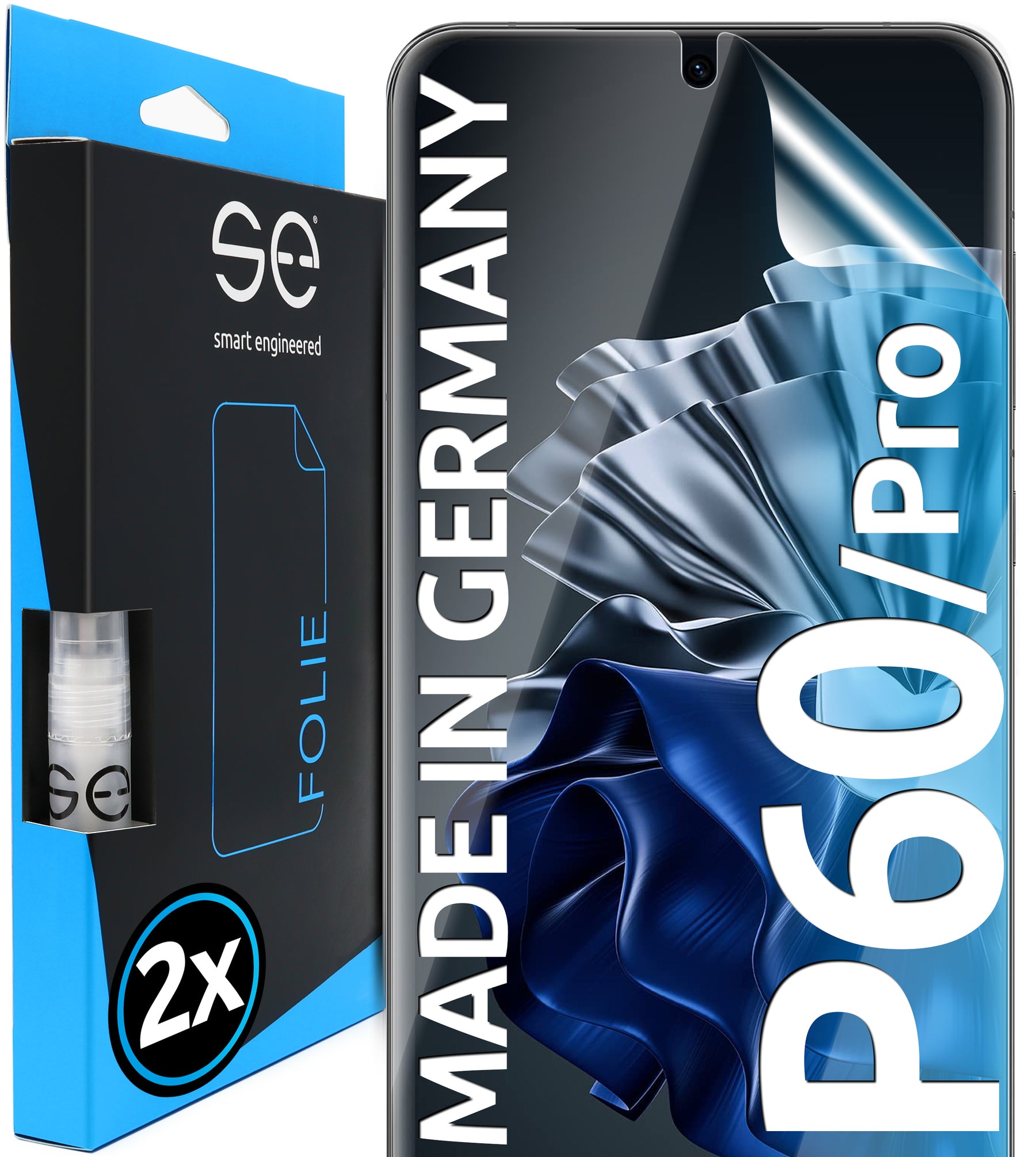 2x se® 3D Screen Protector for the Huawei P60 (Pro) (Transparent or Matte)