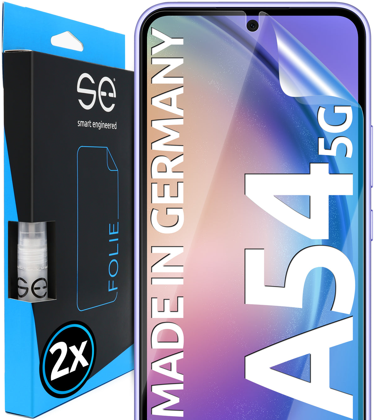 2x se® 3D Screen Protector for the Samsung Galaxy A54 5G (Transparent or Matte)