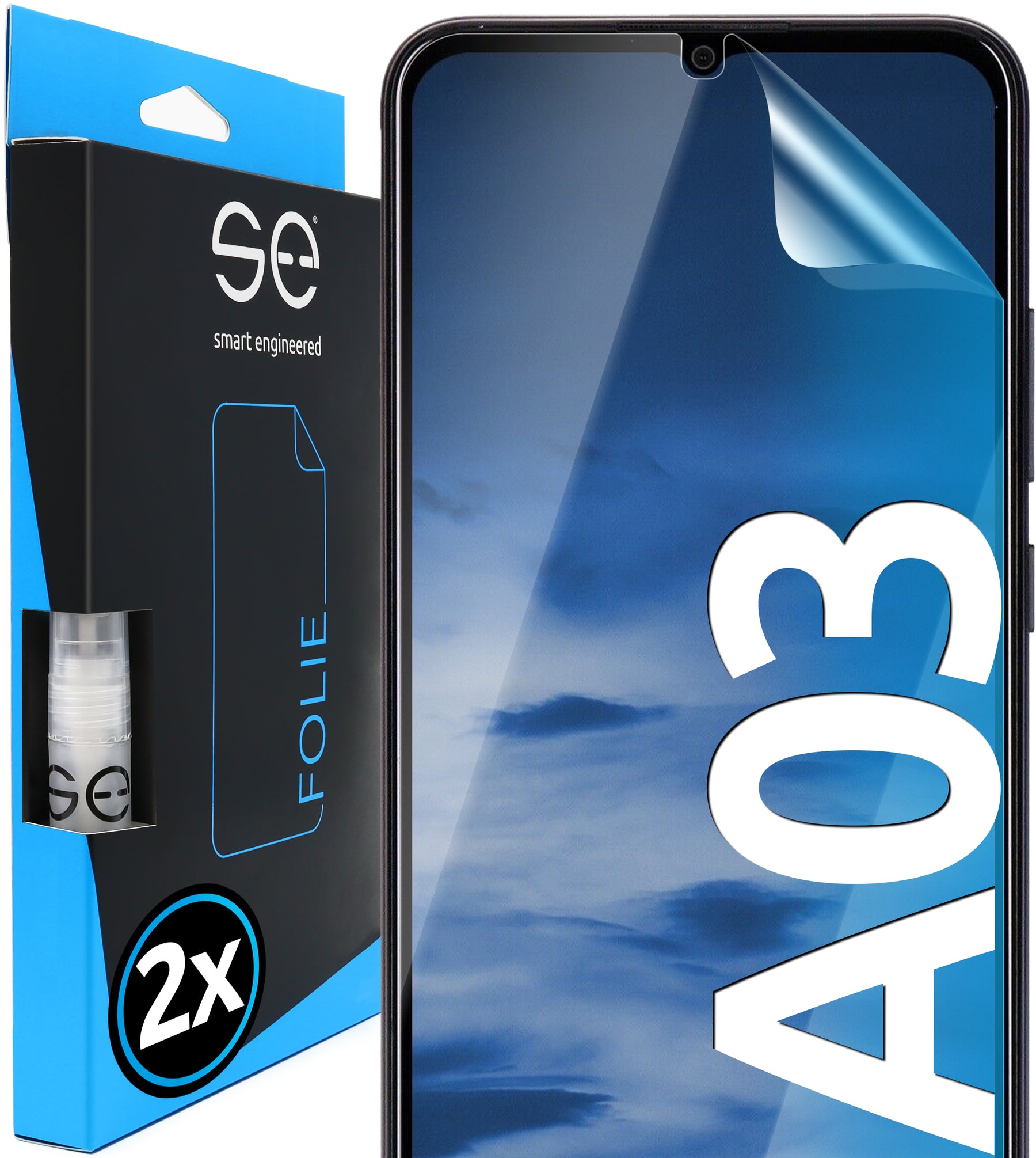 2x se® 3D Screen Protector for the Samsung Galaxy A03 (Transparent, Matte or Privacy)