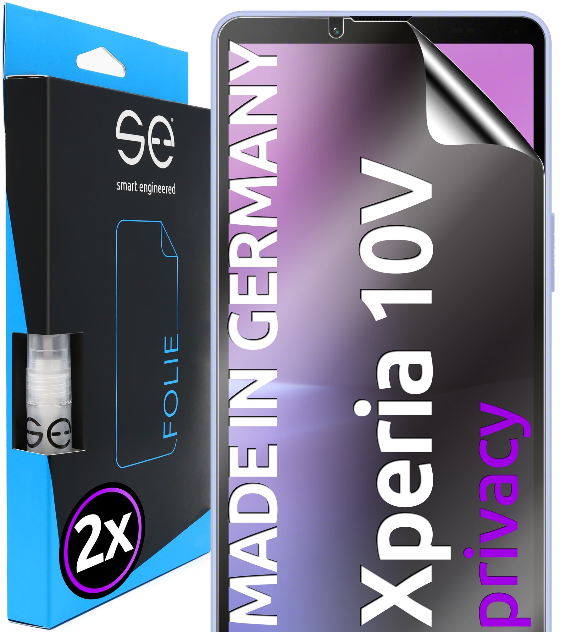 2x se® 3D Screen Protector for the Sony Xperia 10V (Transparent, Matte or Privacy)
