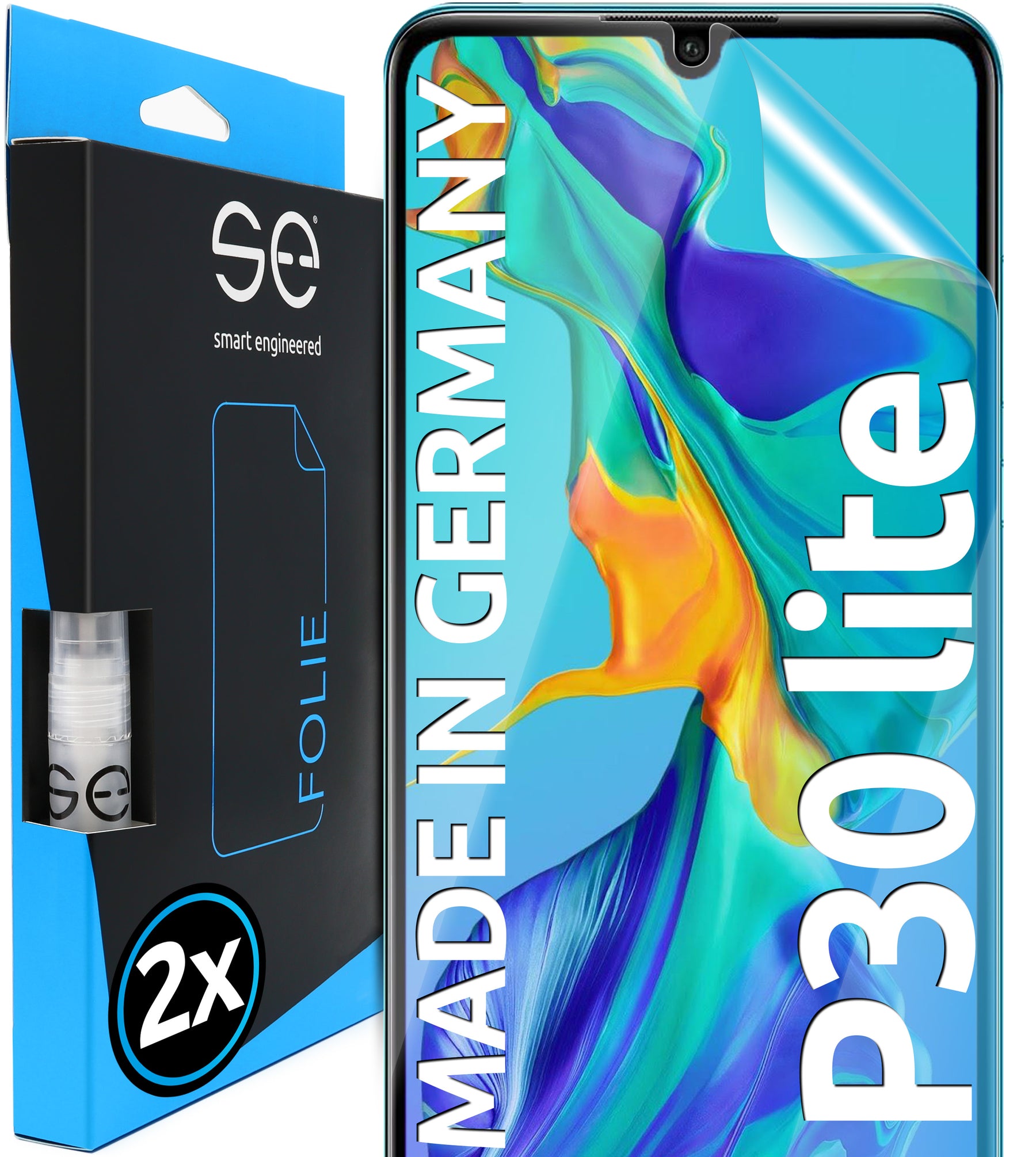 2x 3D protective film for the Huawei P30 series (transparent or matte)