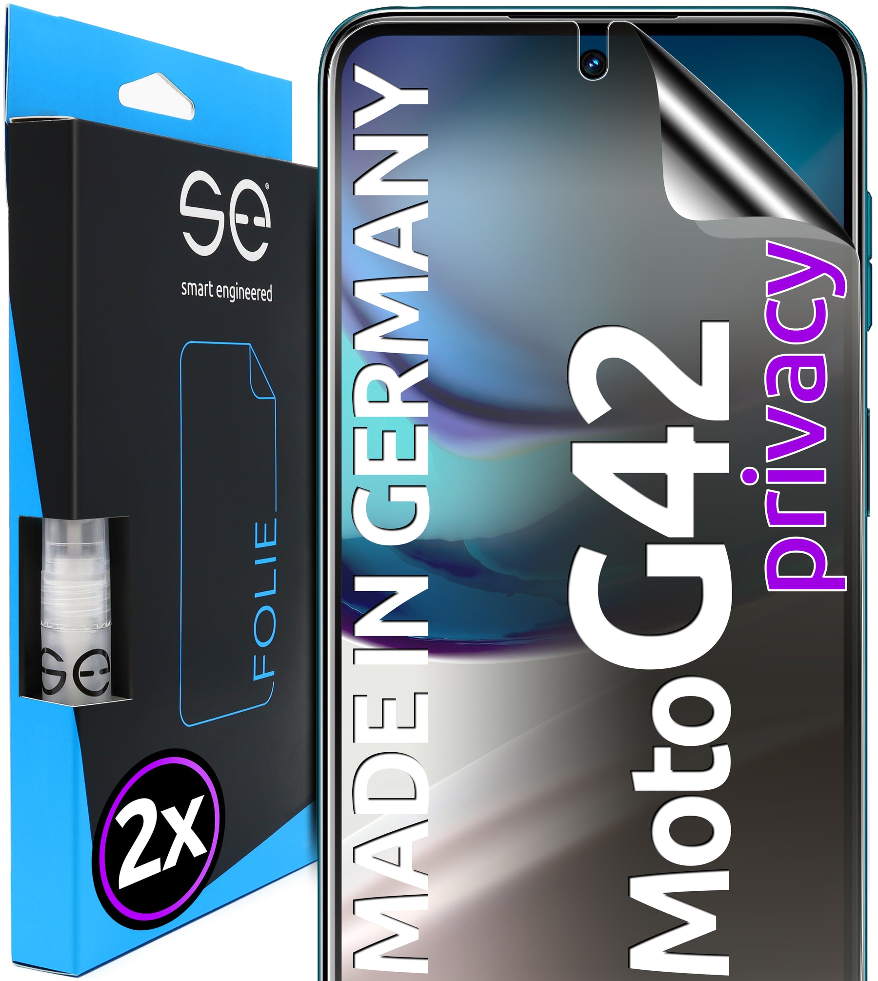 2x se® Screen Protector for your Motorola G42 (Transparent, Matte or Privacy)