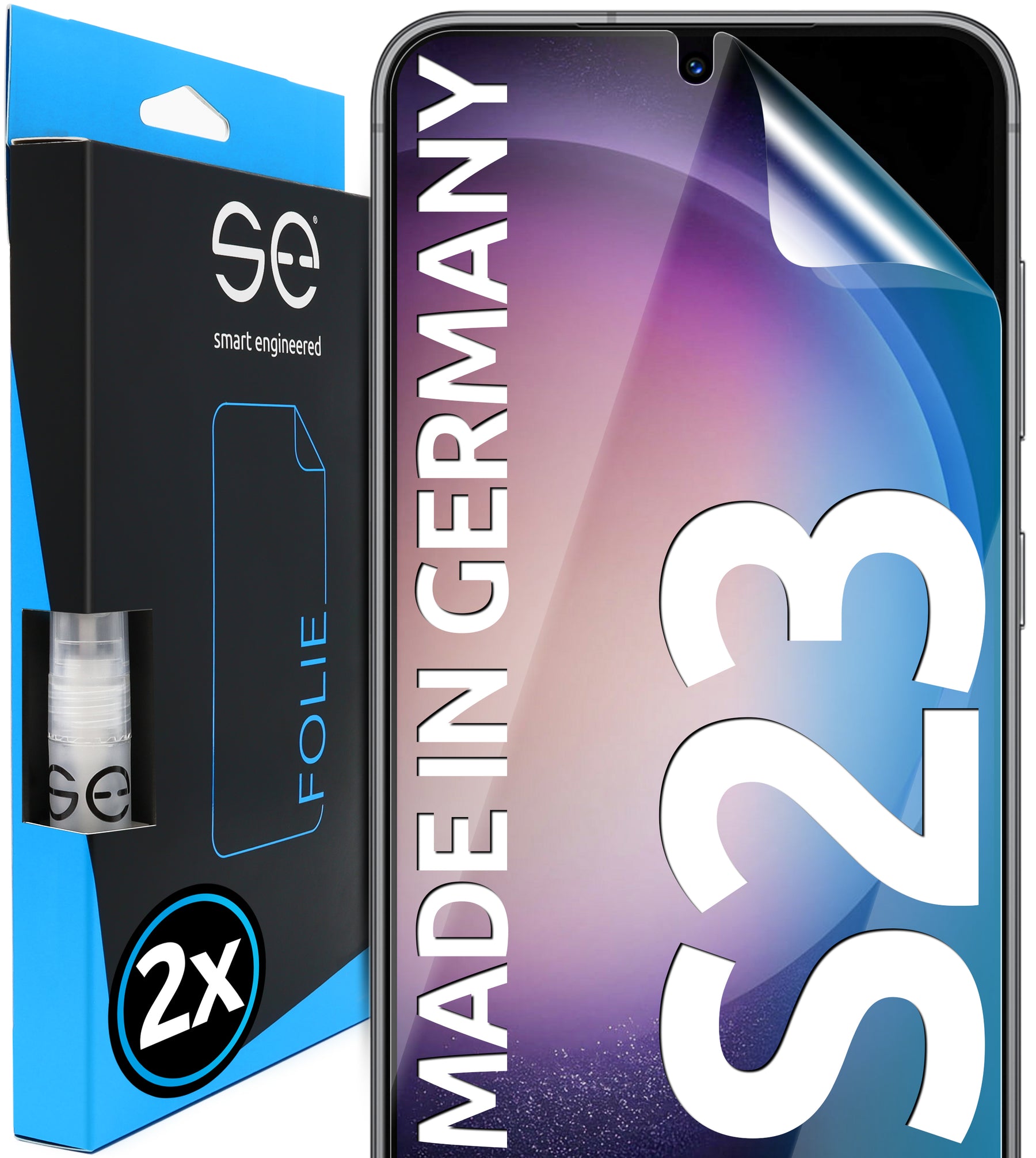 2x 3D protective film for the Samsung Galaxy S23 series (transparent, matte or privacy)