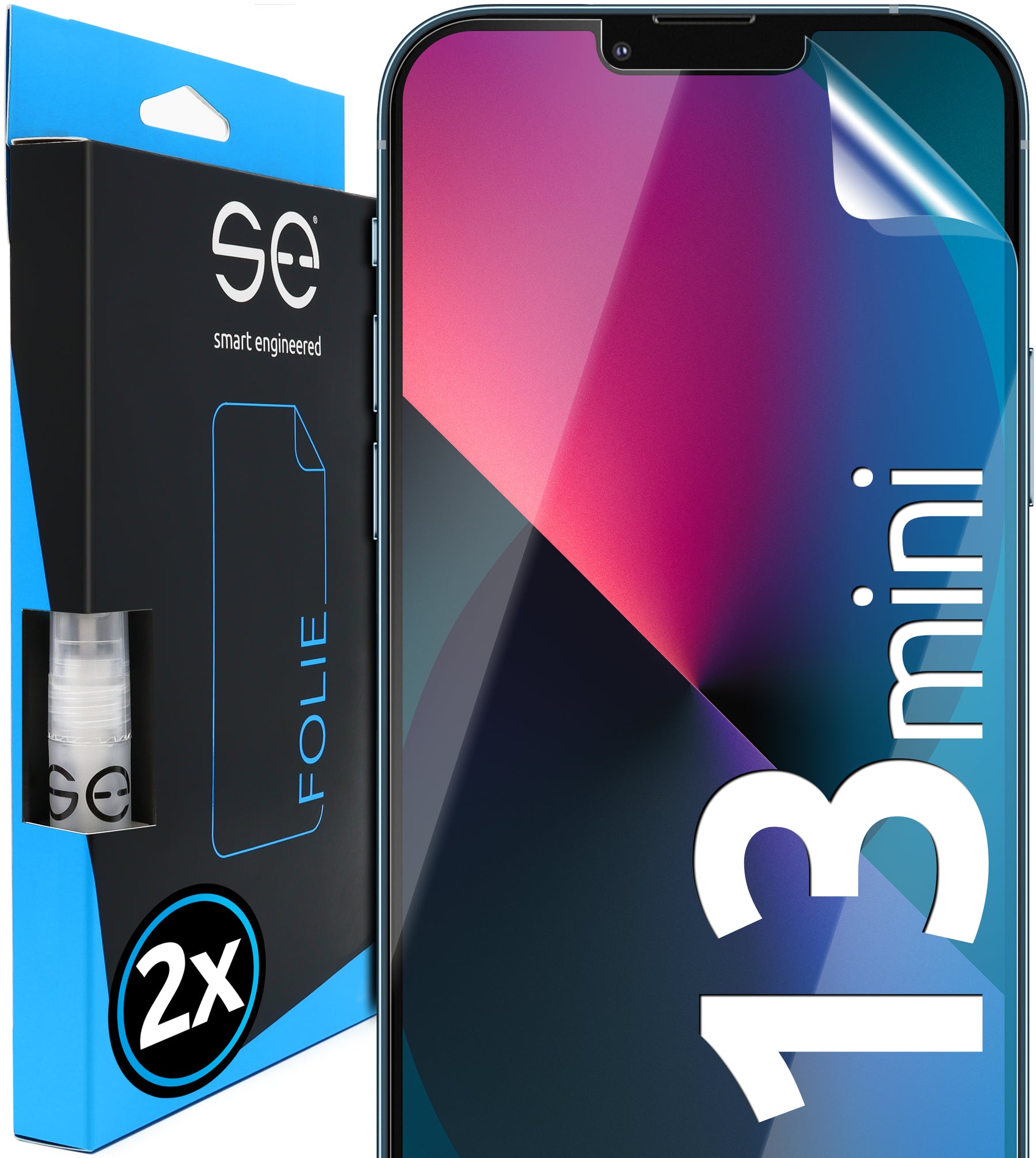 2x 3D Schutzfolie für die Apple iPhone 13 Serie (Transparent, Matt oder Privacy)