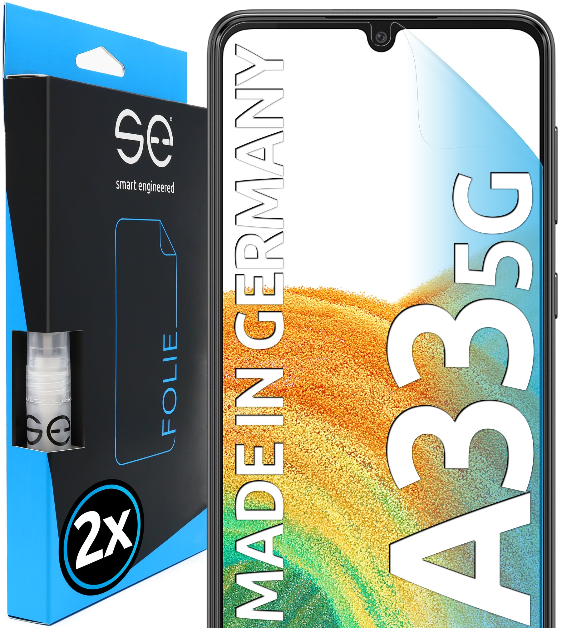 2x se® 3D Screen Protector for the Samsung Galaxy A33 5G (Transparent or Matte)