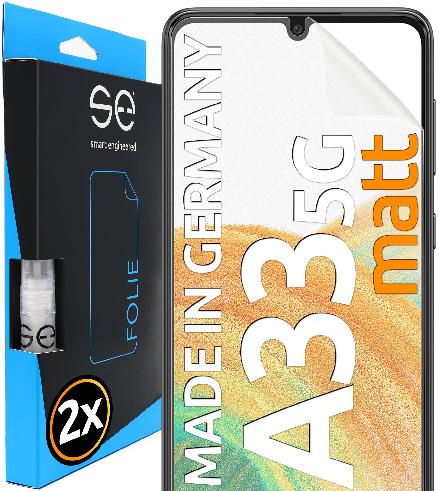 2x se® 3D Screen Protector for the Samsung Galaxy A33 5G (Transparent or Matte)