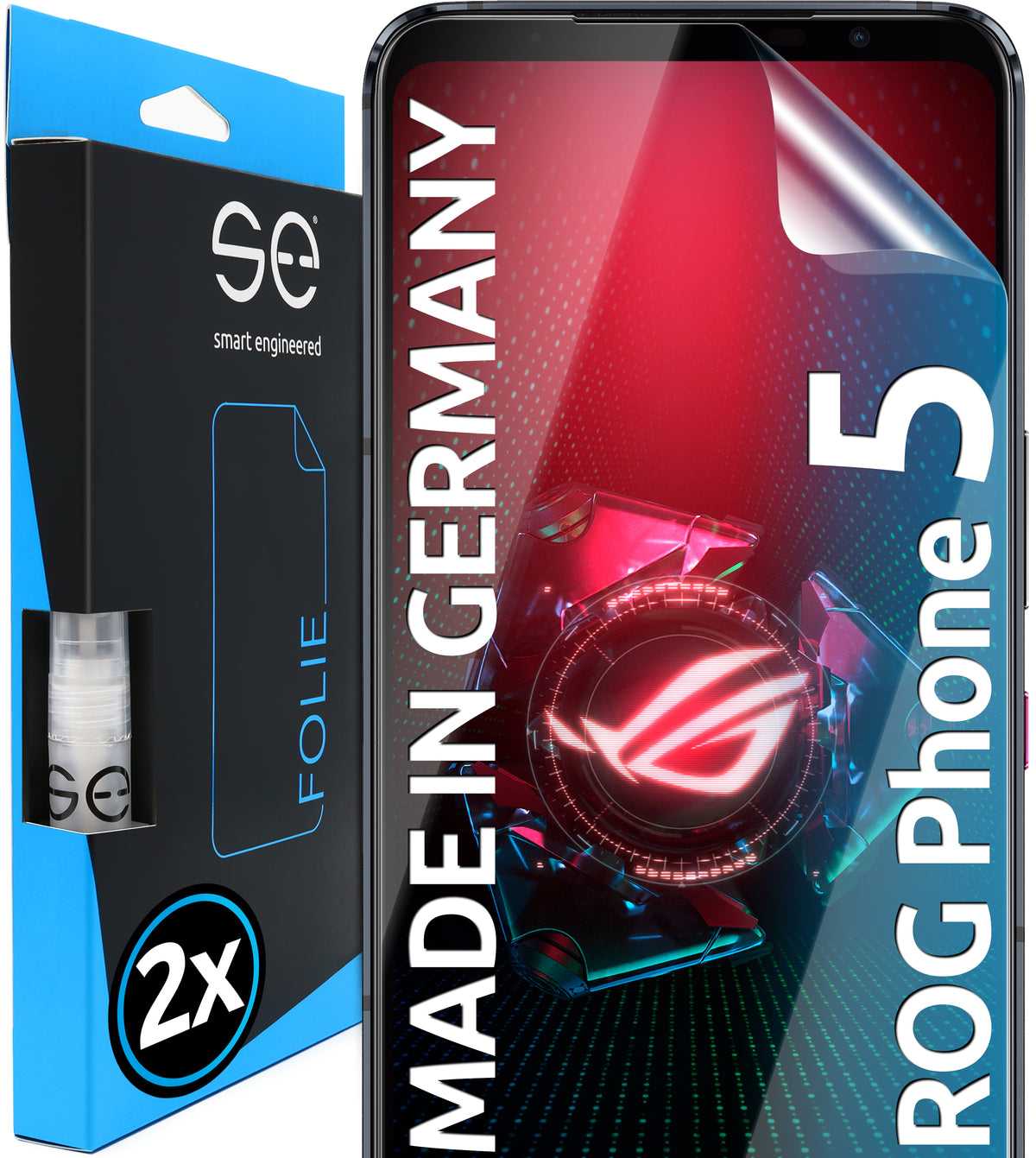 2x 3D protective film for the Asus ROG Phone 5 (transparent or matte)