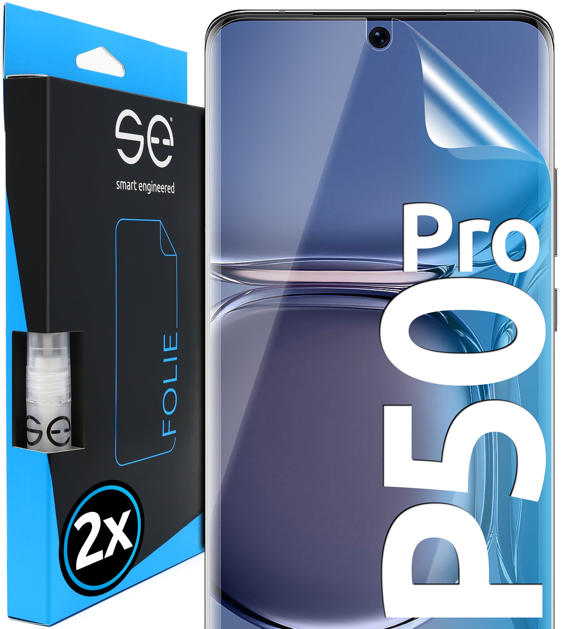 2x se® 3D Screen Protector for the Huawei P50 Pro (Transparent or Matte)