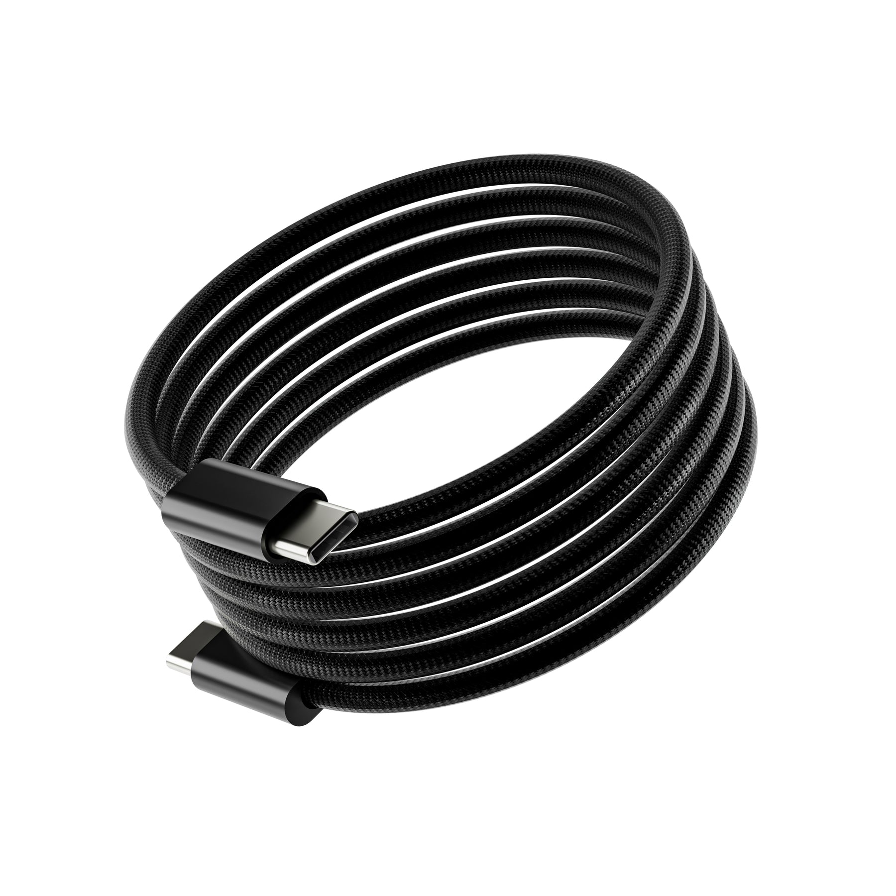 se® MAGNETIC USB-C auf USB-C 60W Ladekabel Schwarz – 1 Meter