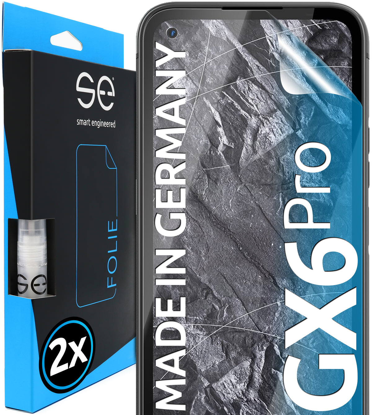 2x se® 3D screen protector for the Gigaset GX6 / GX6 Pro (Transparent, Matte or Privacy)