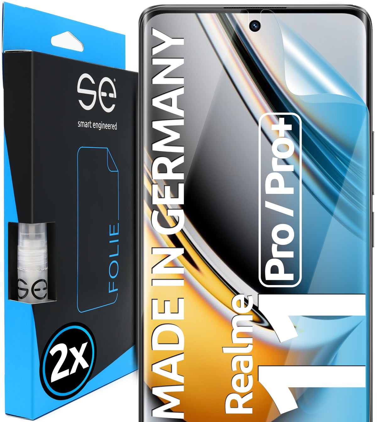 2x se® 3D Schutzfolie für die Realme 11 Serie (Transparent oder Matt)