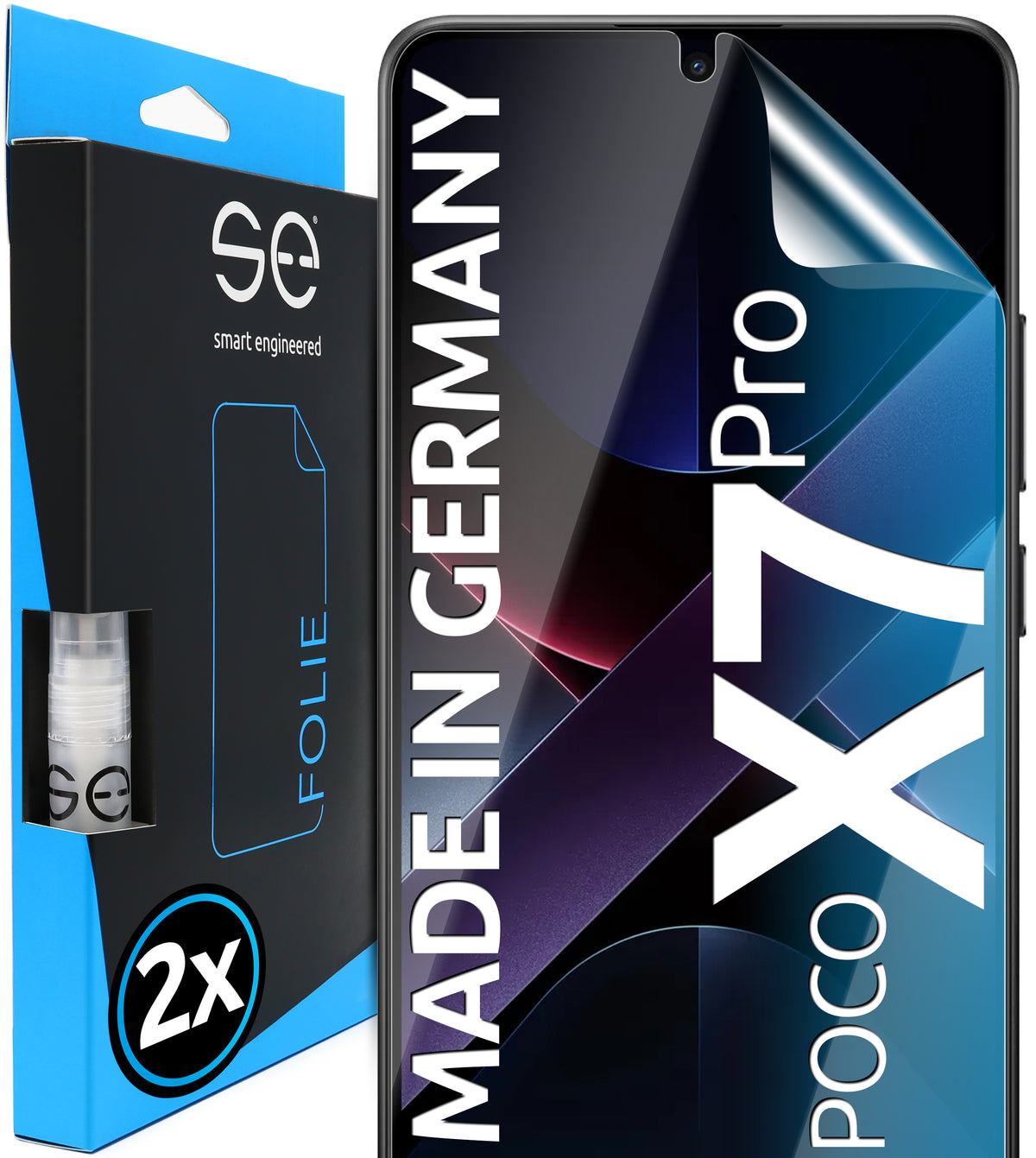 2x 3D Schutzfolie für das Xiaomi Poco X7 Pro (Transparent oder Matt)